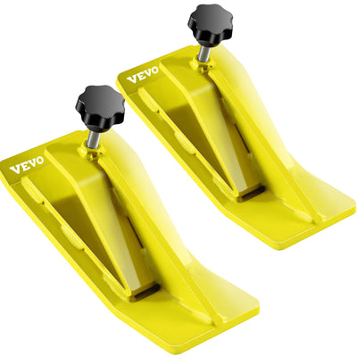 VEVOR 2pcs Tractor Bucket Protector Ski Edge Tamer Protector Snow Removal Yellow 