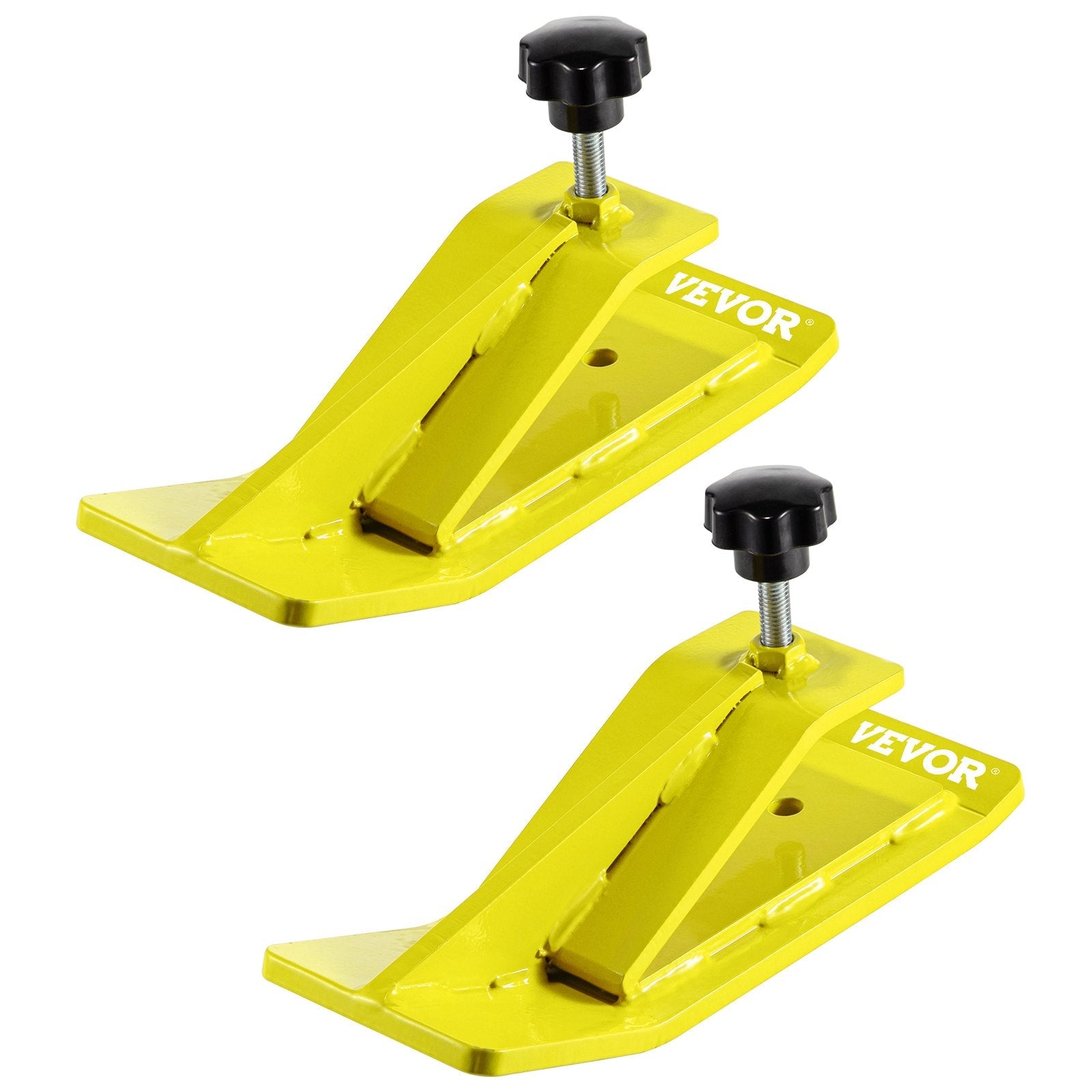 VEVOR 2pcs Tractor Bucket Protector Ski Edge Tamer Protector Snow Removal Yellow 