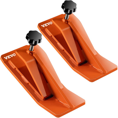 VEVOR 2pcs Tractor Bucket Protector Ski Edge Tamer Protector Snow Removal Orange 