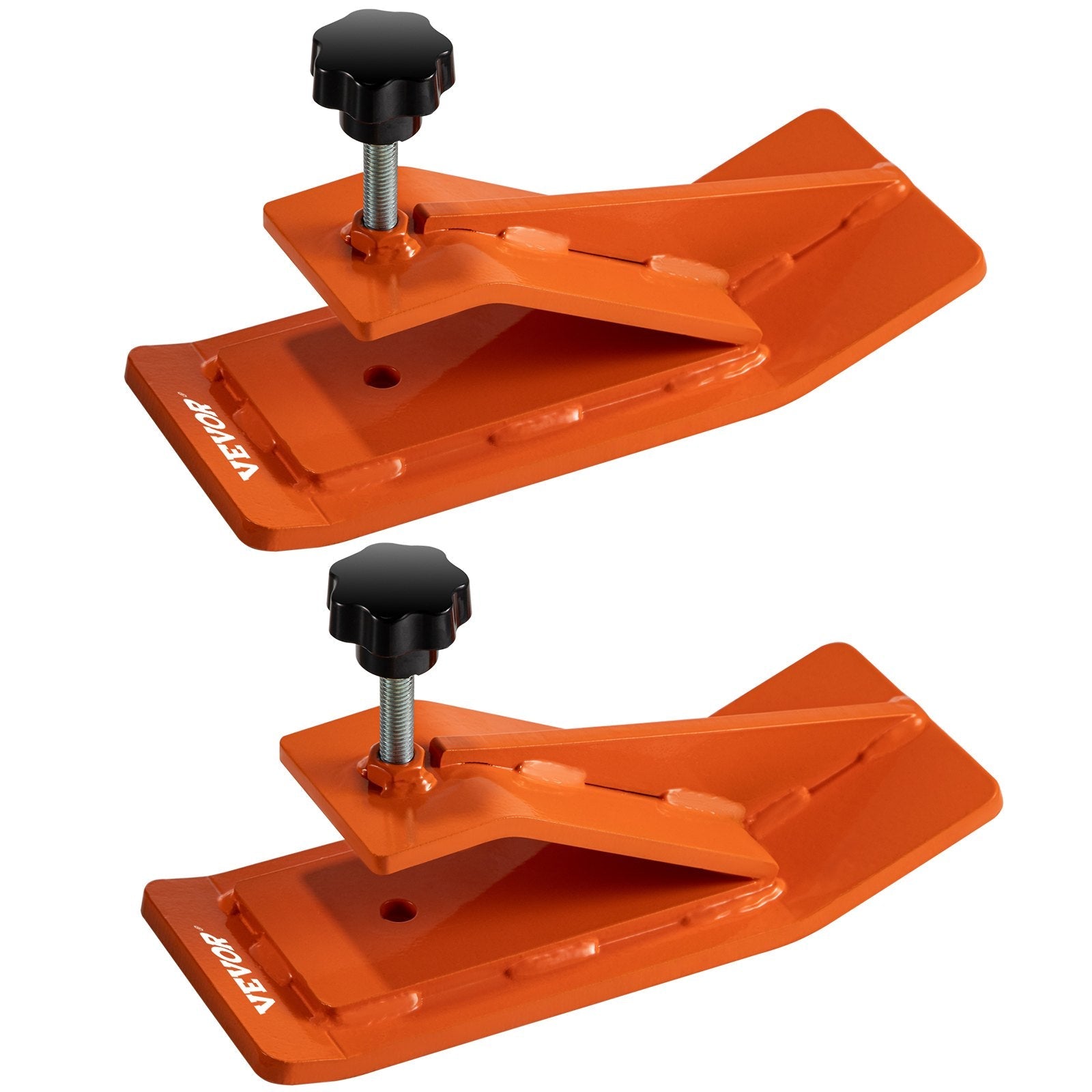 VEVOR 2pcs Tractor Bucket Protector Ski Edge Tamer Protector Snow Removal Orange 