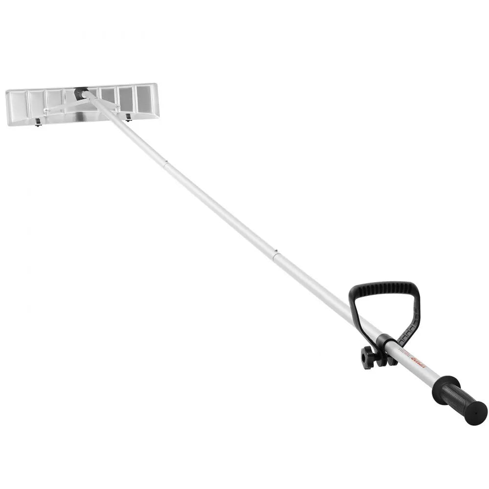 VEVOR Snow Roof Rake, 25" Blade Snow Removal Tool, 21ft Reach Aluminium Roof Shovel, Roll Wheels for Roof Protection, Anti-Slip Handle Grip, Easy to Setup & Use for House Roof, Car Snow, Wet Leaves 