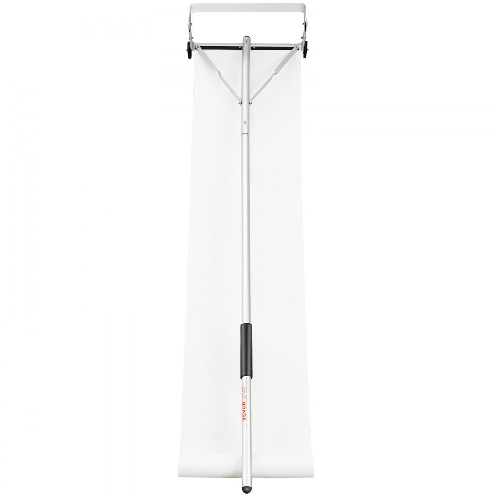VEVOR Snow Roof Rake, 30ft Reach Aluminium Roof Shovel with Slide Cloth, Premium 19" Blade Snow Removal Tool, Safe on Roof with Roll Wheels, Anti-Slip Handle, Use for House Roof, Car Snow, Wet Leaves 
