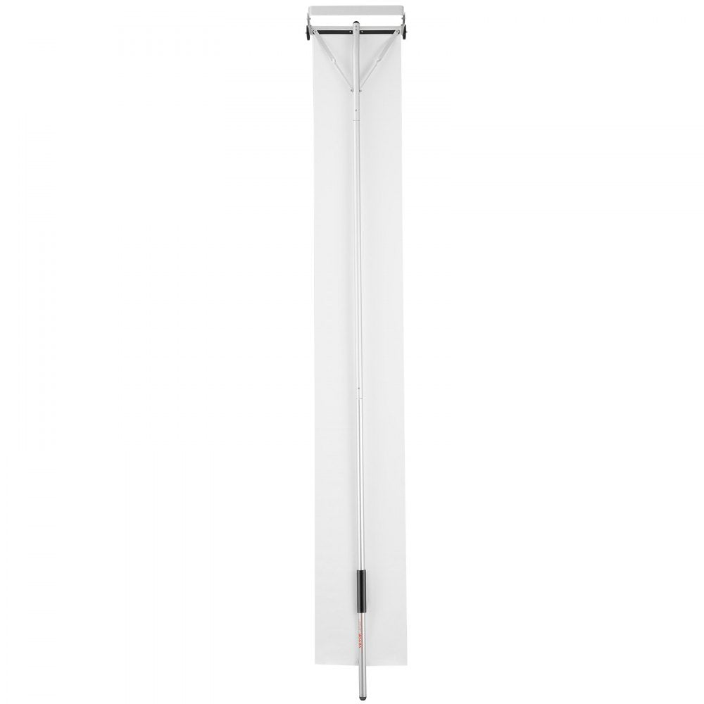 VEVOR Snow Roof Rake, 30ft Reach Aluminium Roof Shovel with Slide Cloth, Premium 19" Blade Snow Removal Tool, Safe on Roof with Roll Wheels, Anti-Slip Handle, Use for House Roof, Car Snow, Wet Leaves 