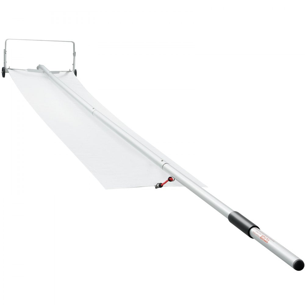 VEVOR Snow Roof Rake, 30ft Reach Aluminium Roof Shovel with Slide Cloth, Premium 19" Blade Snow Removal Tool, Safe on Roof with Roll Wheels, Anti-Slip Handle, Use for House Roof, Car Snow, Wet Leaves 