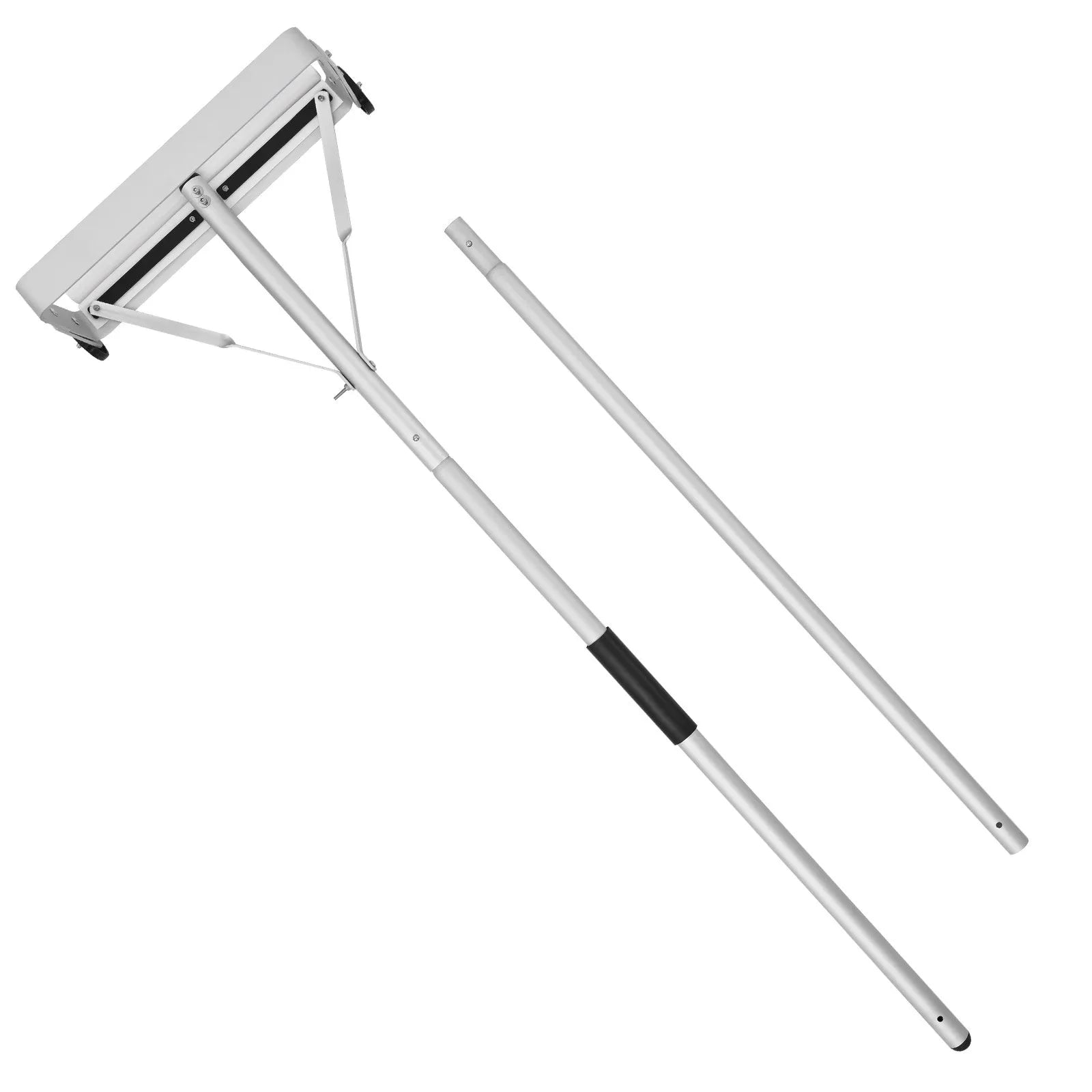 VEVOR Snow Roof Rake, 18.5 in Aluminum Blade, 5.2-30 ft Adjustable Roof Snow Scraper with Wheels & Slide, , Lightweight Snows Removal Tool for House Rooftop Leaves Debris Clearing 
