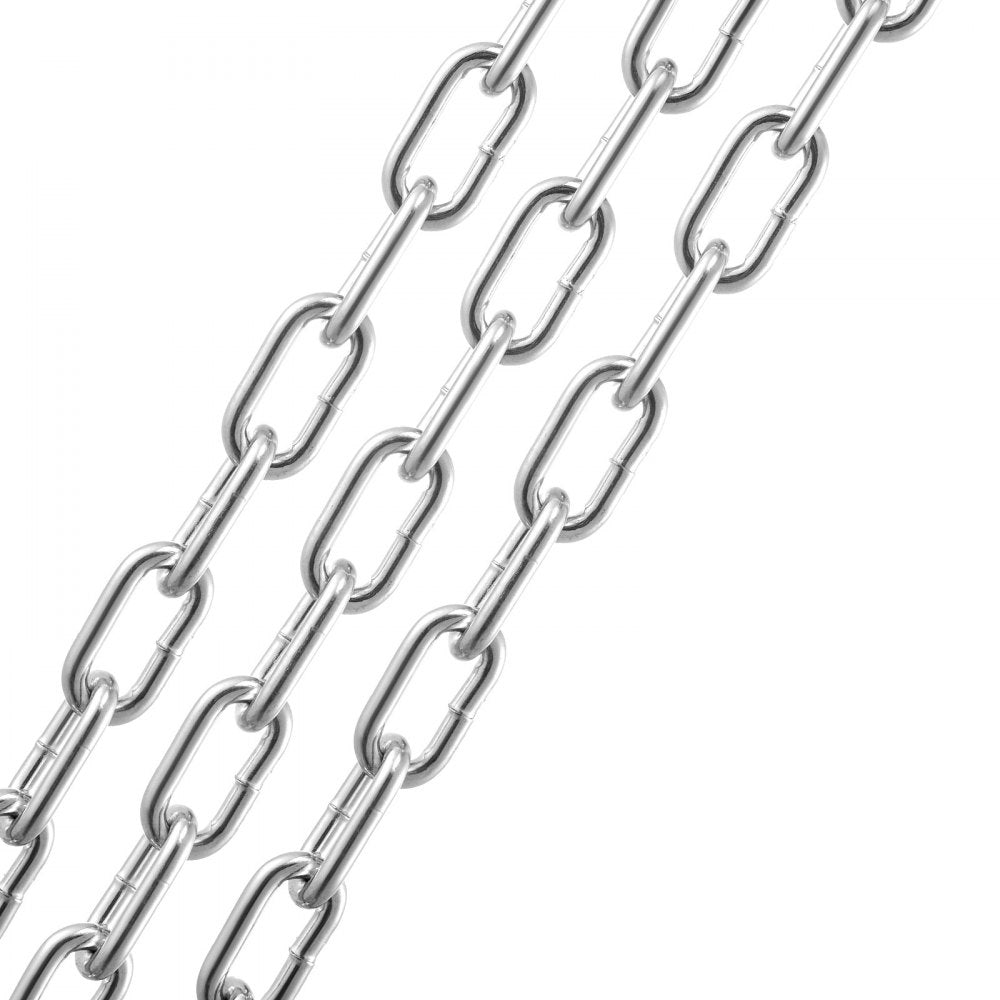 VEVOR Zinc Plated Proof Coil Chain Carbon Steel Chain Sling 3/16" x 10' 1100 lbs 