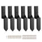 VEVOR Fence Post Anchor Repair Kit, 6 Pack Inner Diameter 3.5 x3.5 Inches Heavy Duty Steel Fence Post Support Stakes, Anchor Ground Spike for Repair Tilted, Broken Wood Fence Post, Enveloping