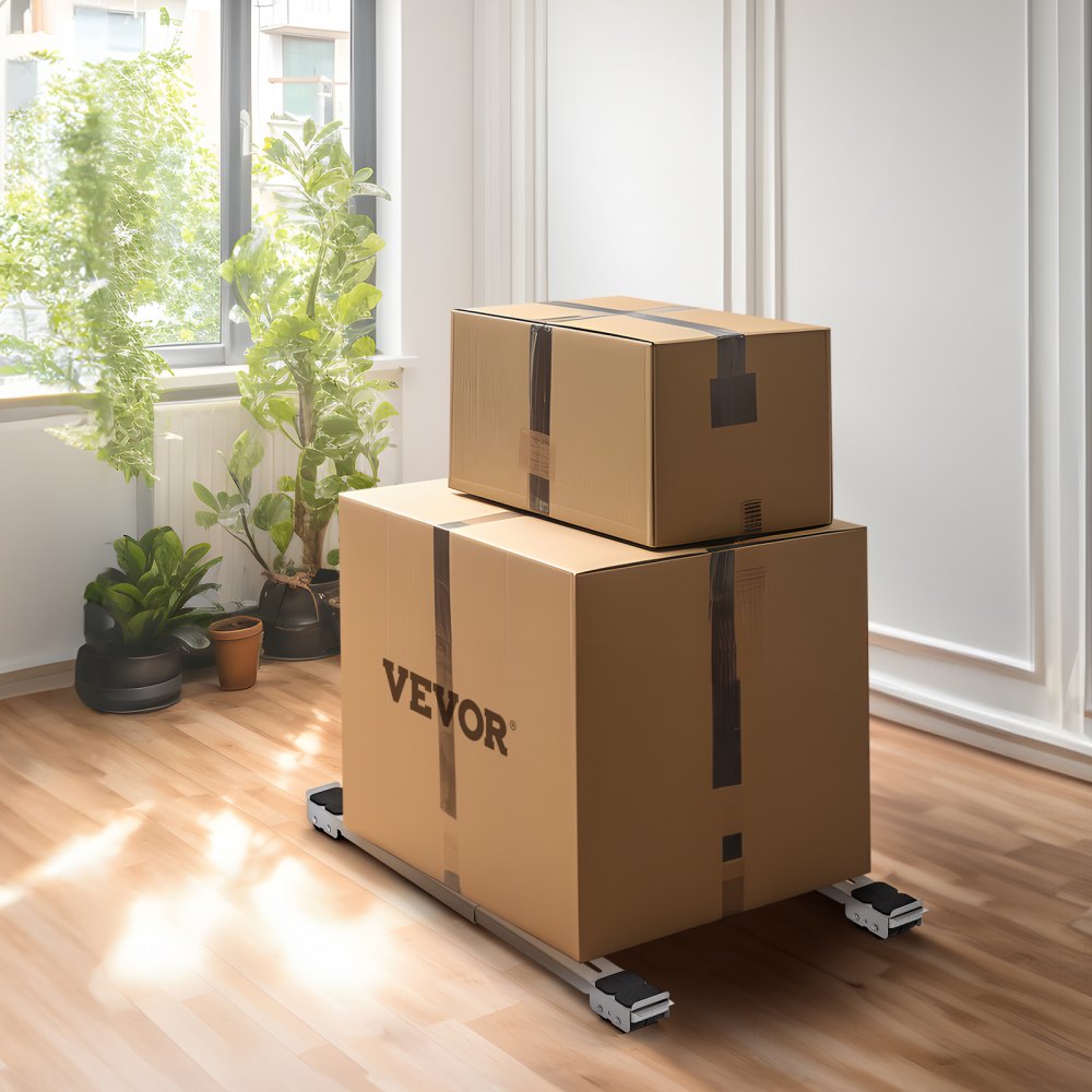 VEVOR Heavy Duty Furniture Appliances Rollers, 660 lbs Total Load, Extendable Appliance Rollers Mobile Washing Machine Base, Fridge Stand Dolly Movers for Refrigerators, Dryers, Dishwashers, White 