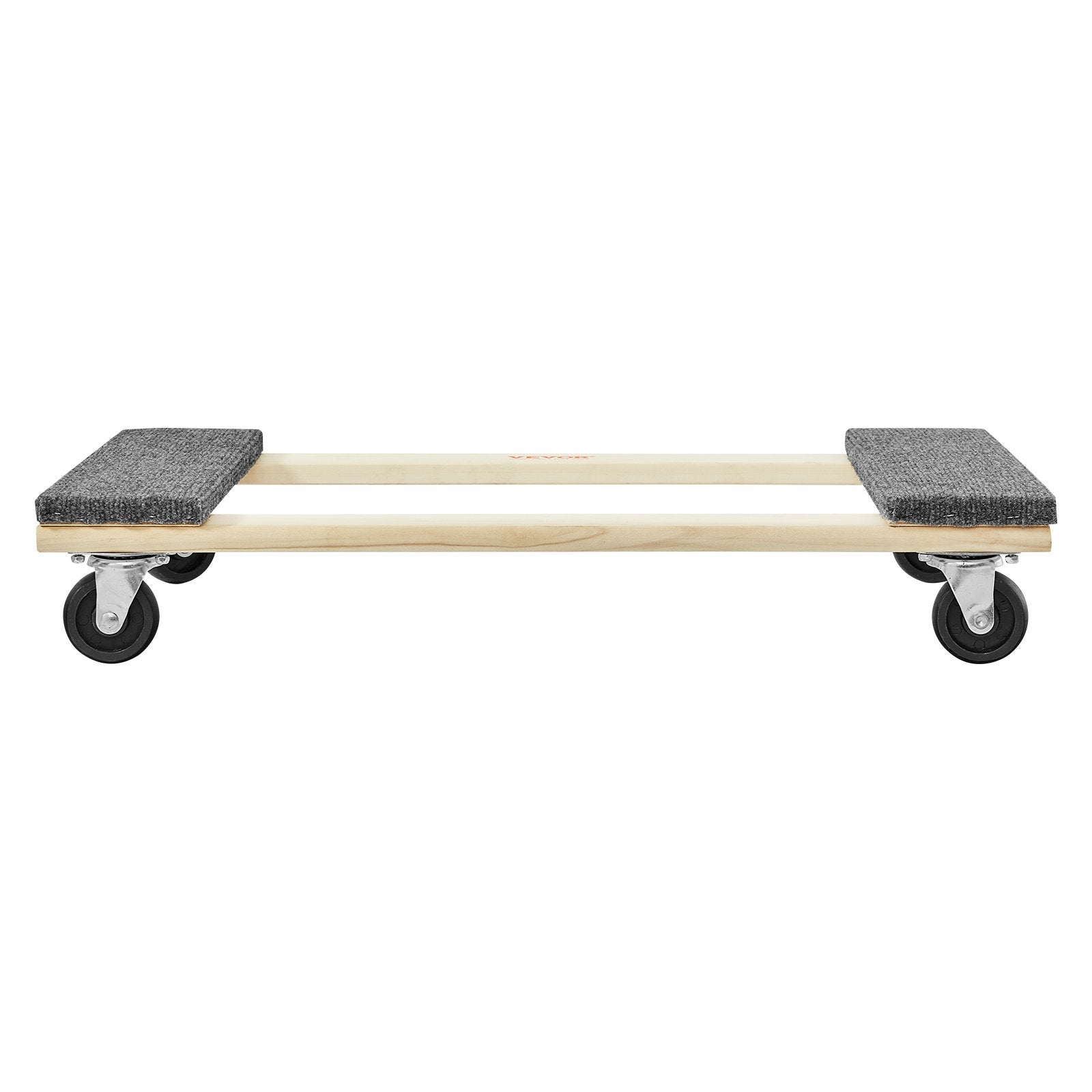 VEVOR Furniture Dolly, 1000 lbs Load Capacity, 18" x 30", 4 x 3" PP Swivel Casters, Heavy Duty Hardwood Furniture Moving Dolly, Mover's Dolly, Moving Cart with Wheels for Heavy Furniture Home Cleaning 
