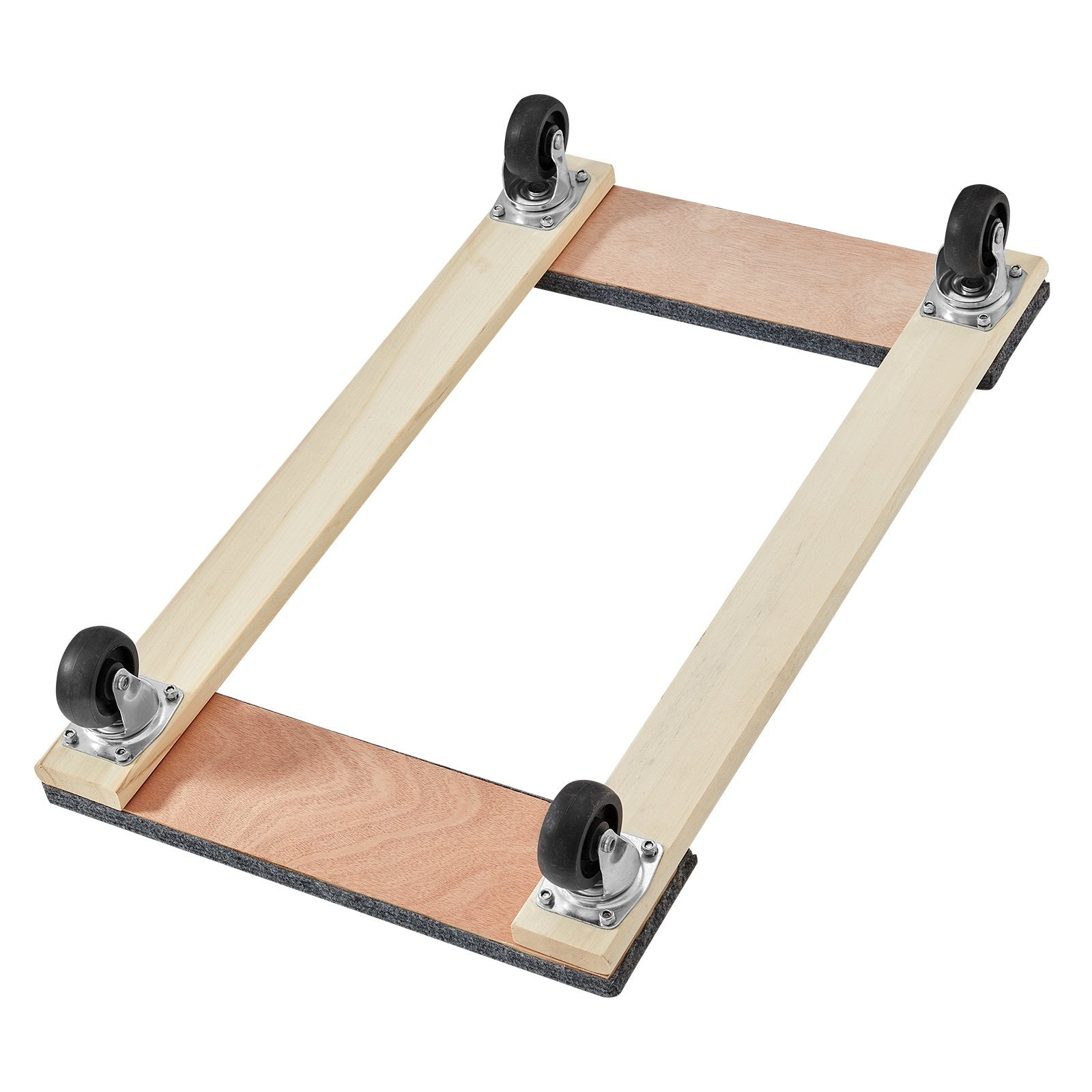 VEVOR Furniture Dolly, 1000 lbs Load Capacity, 18" x 30", 4 x 3" PP Swivel Casters, Heavy Duty Hardwood Furniture Moving Dolly, Mover's Dolly, Moving Cart with Wheels for Heavy Furniture Home Cleaning 
