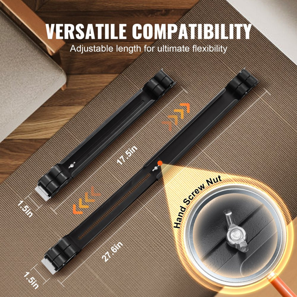 VEVOR Furniture Dolly Mobile Roller Extendable Appliance Rollers 660 lbs Load 