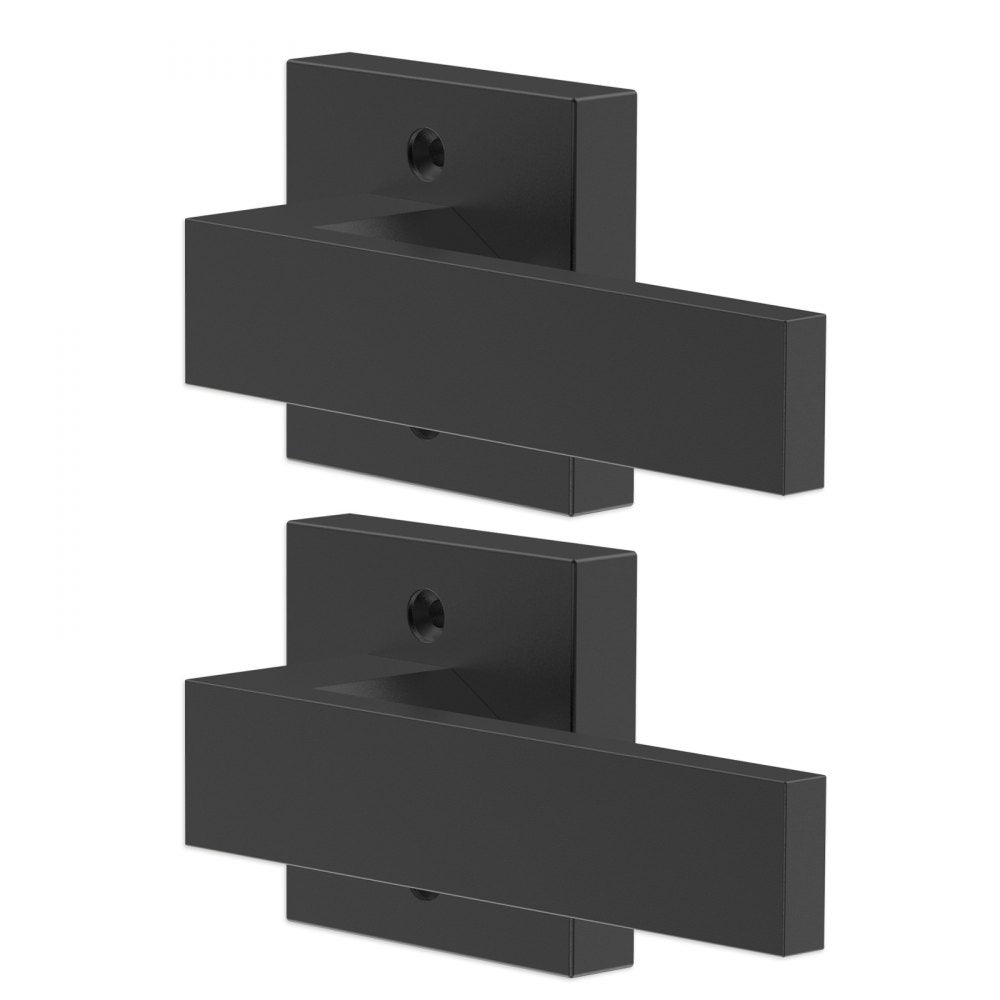 VEVOR Dummy Door Lever, 2 PCS Non-Turning Single Side Push/Pull Handle, Contemporary Square Door Lever Set, Reversible for Right and Left Sided Doors,For Pantry, Closet, and French Doors, Matte Black 