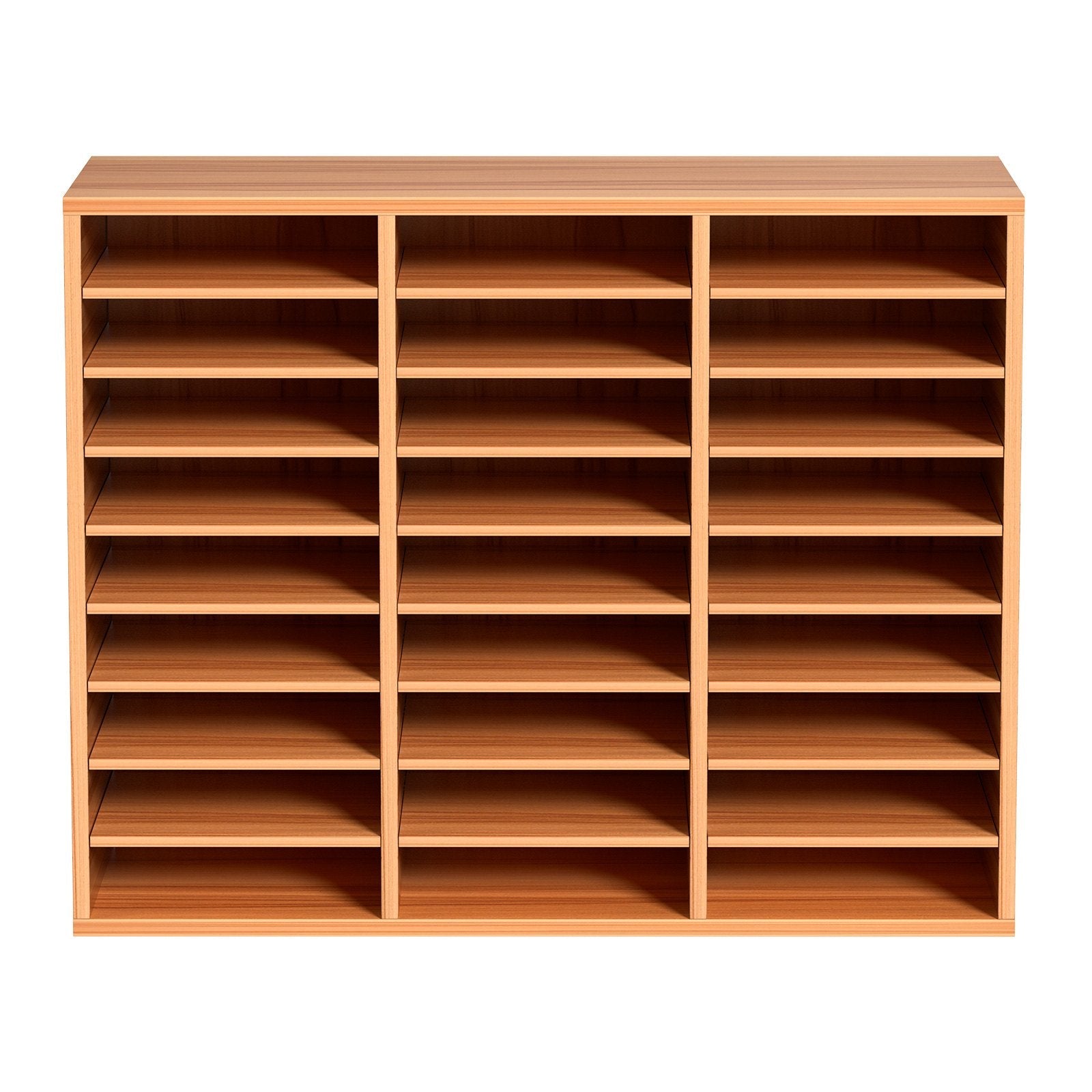 VEVOR Wood Literature Organizer File Sorter Paper Storage Holder 27 Slots White 