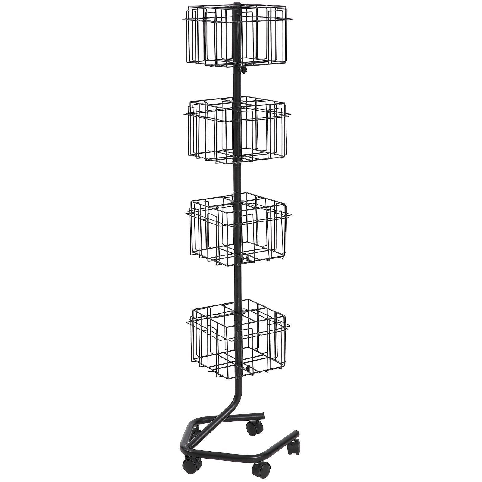 VEVOR Brochure Display Rack 32-Pocket Rotating Literature Display Stand 5 Wheels 