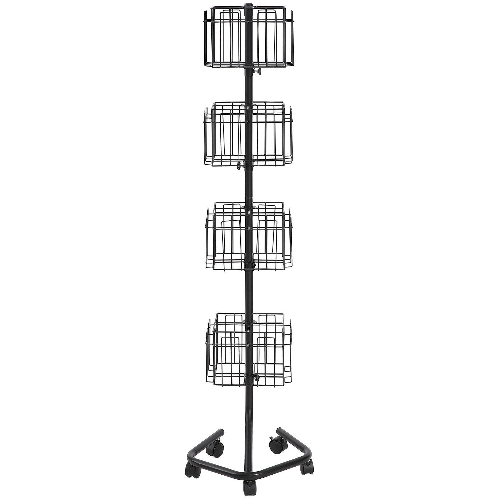 VEVOR Brochure Display Rack 32-Pocket Rotating Literature Display Stand 5 Wheels 