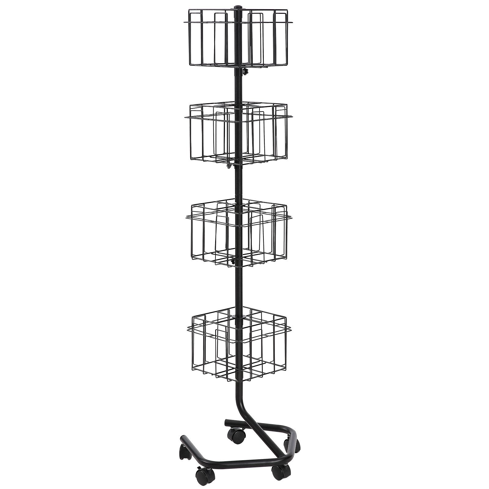VEVOR Brochure Display Rack 32-Pocket Rotating Literature Display Stand 5 Wheels 
