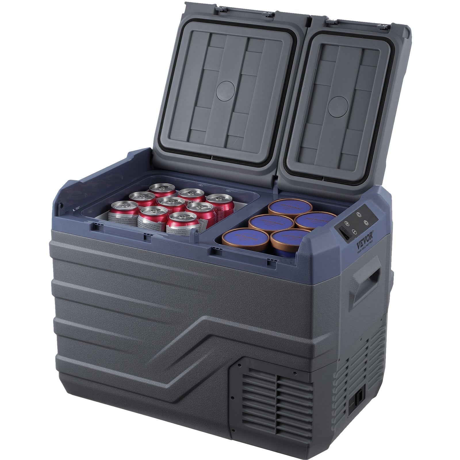 VEVOR Portable Car Refrigerator Freezer Compressor 32 L Dual Zone for Home Car 