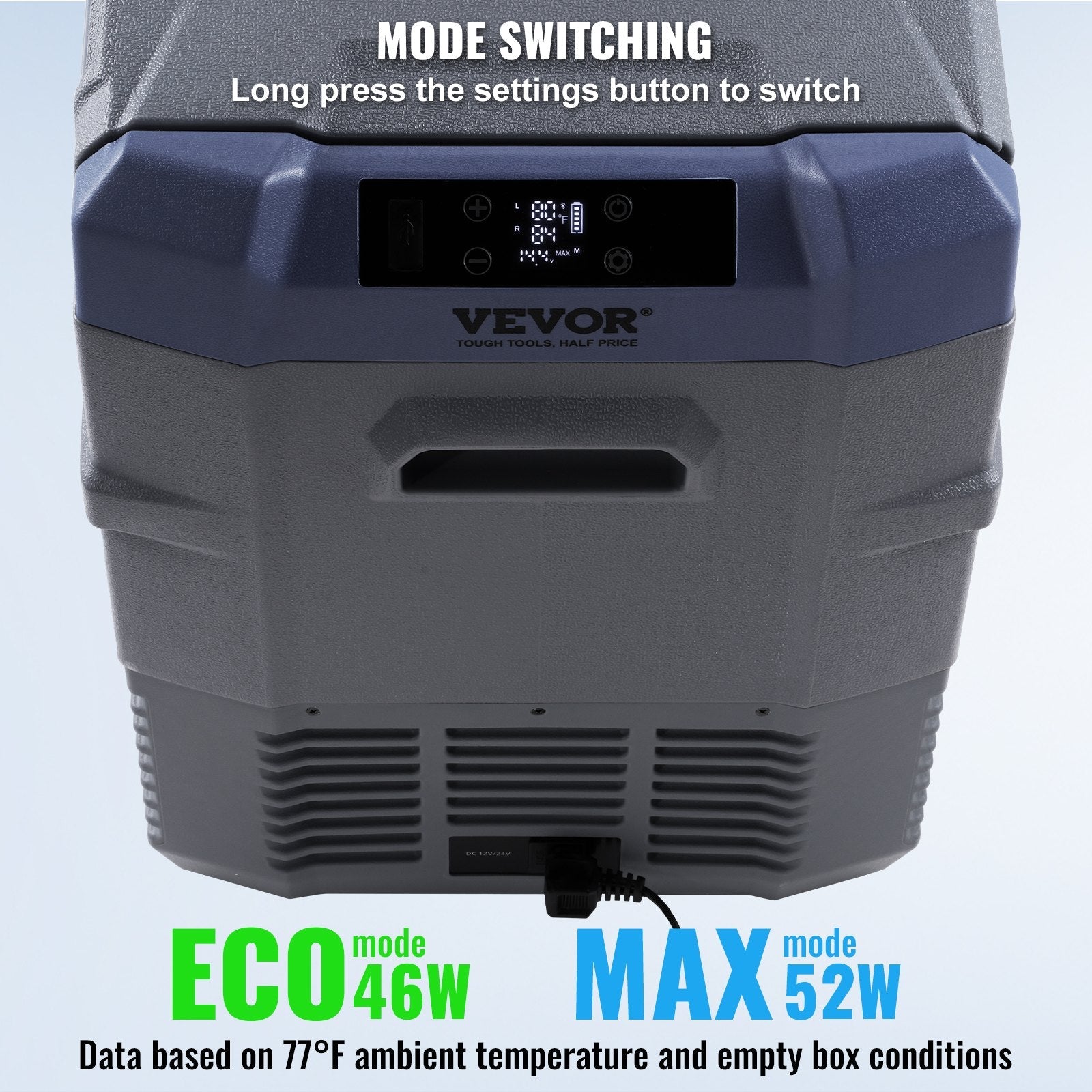 VEVOR Portable Car Refrigerator Freezer Compressor 40 L Dual Zone for Home Car 