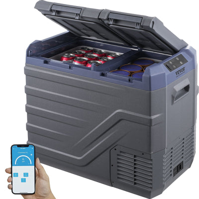 VEVOR Portable Car Refrigerator Freezer Compressor 40 L Dual Zone for Home Car 