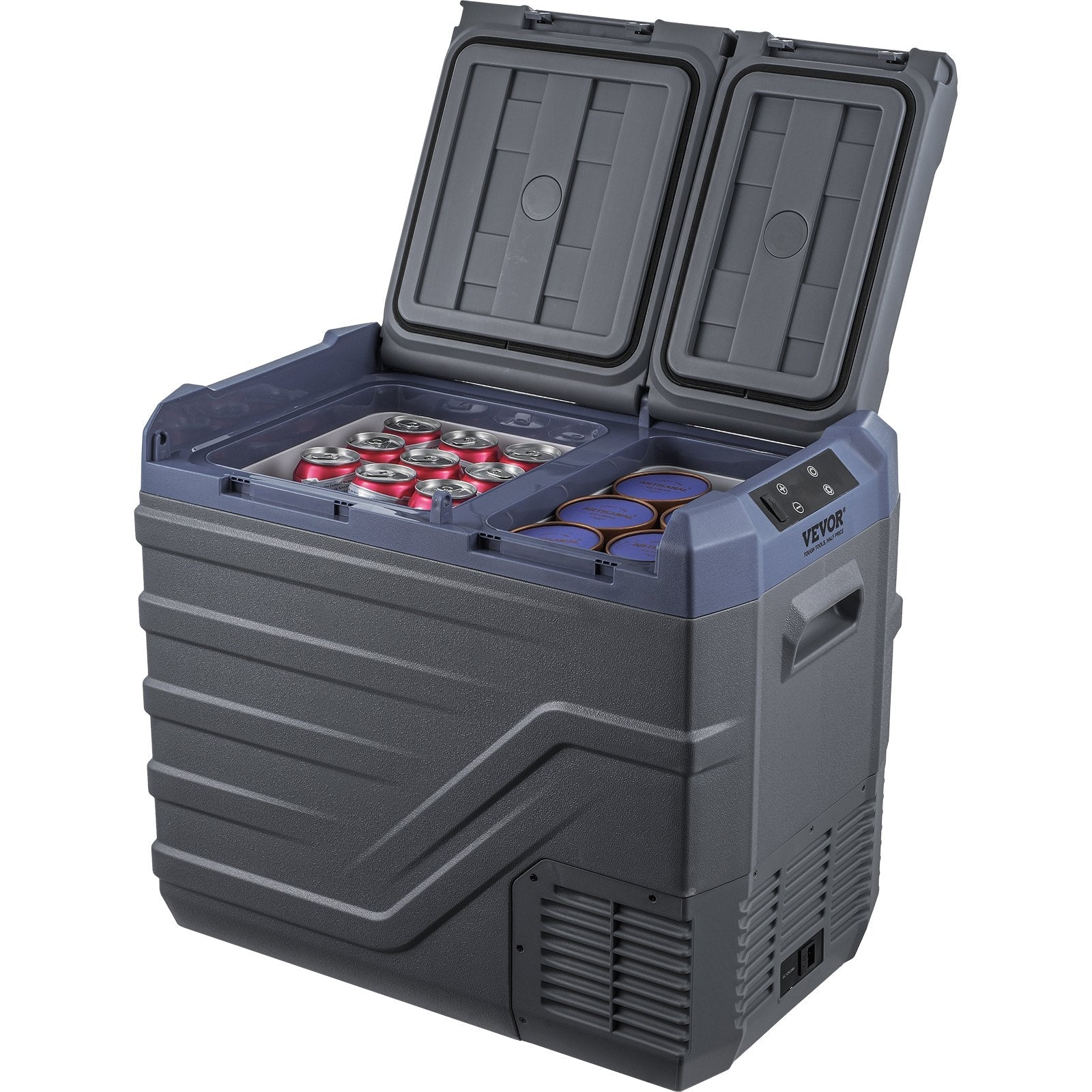 VEVOR Portable Car Refrigerator Freezer Compressor 40 L Dual Zone for Home Car 