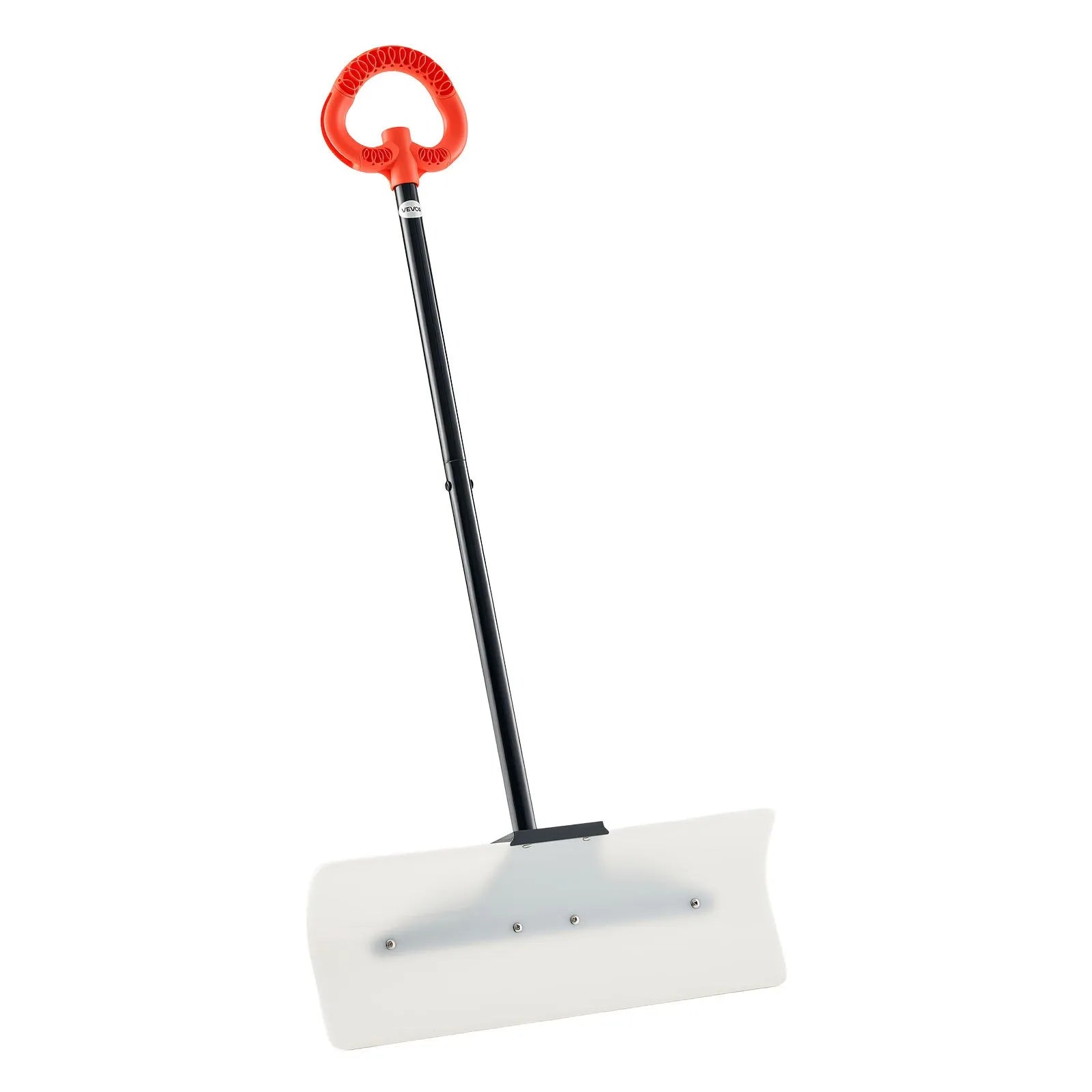 VEVOR Snow Pusher Shovel, 24 in Wide Outdoor Snowplow Shovel with Ergonomic Grip, HDPE Plastic Blade, Winter Shovels with Segmented Handle, Portable Snow Removal Tool for Driveway Garden Camping 
