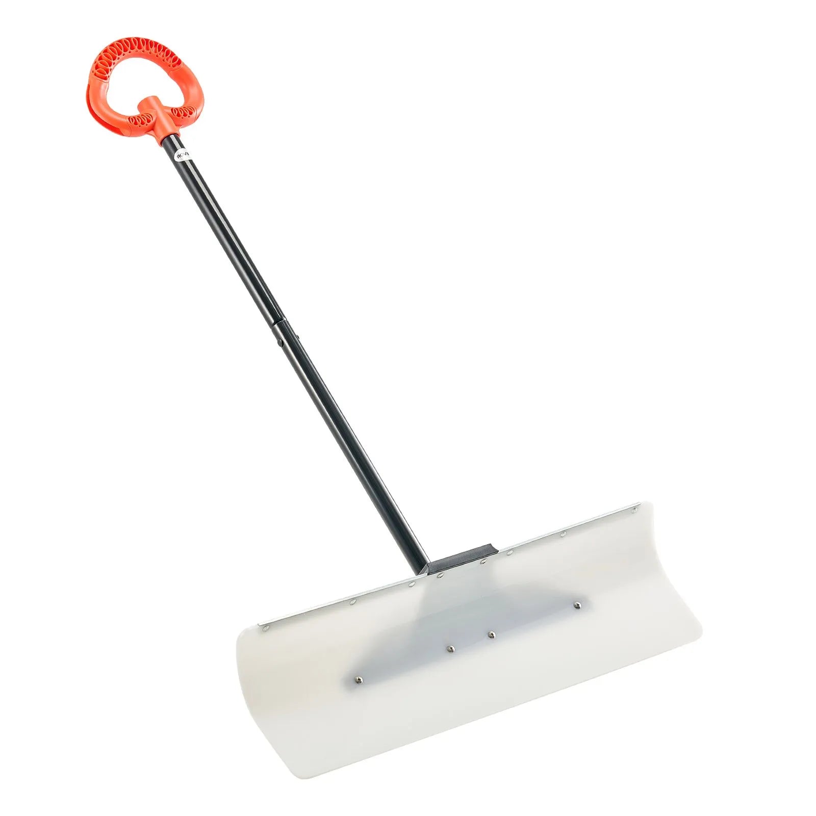 VEVOR Snow Pusher Shovel, 30 in Outdoor Snowplow Shovel with Ergonomic Grip, HDPE Plastic Blade, Winter Shovels with Segmented Handle, Metal Edged Strip, Portable Snow Removal Tool for Driveway Garden 