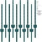 VEVOR 3 Feet Fence Post 10 Pack T-Post Heavy Duty Metal Fence Posts Green