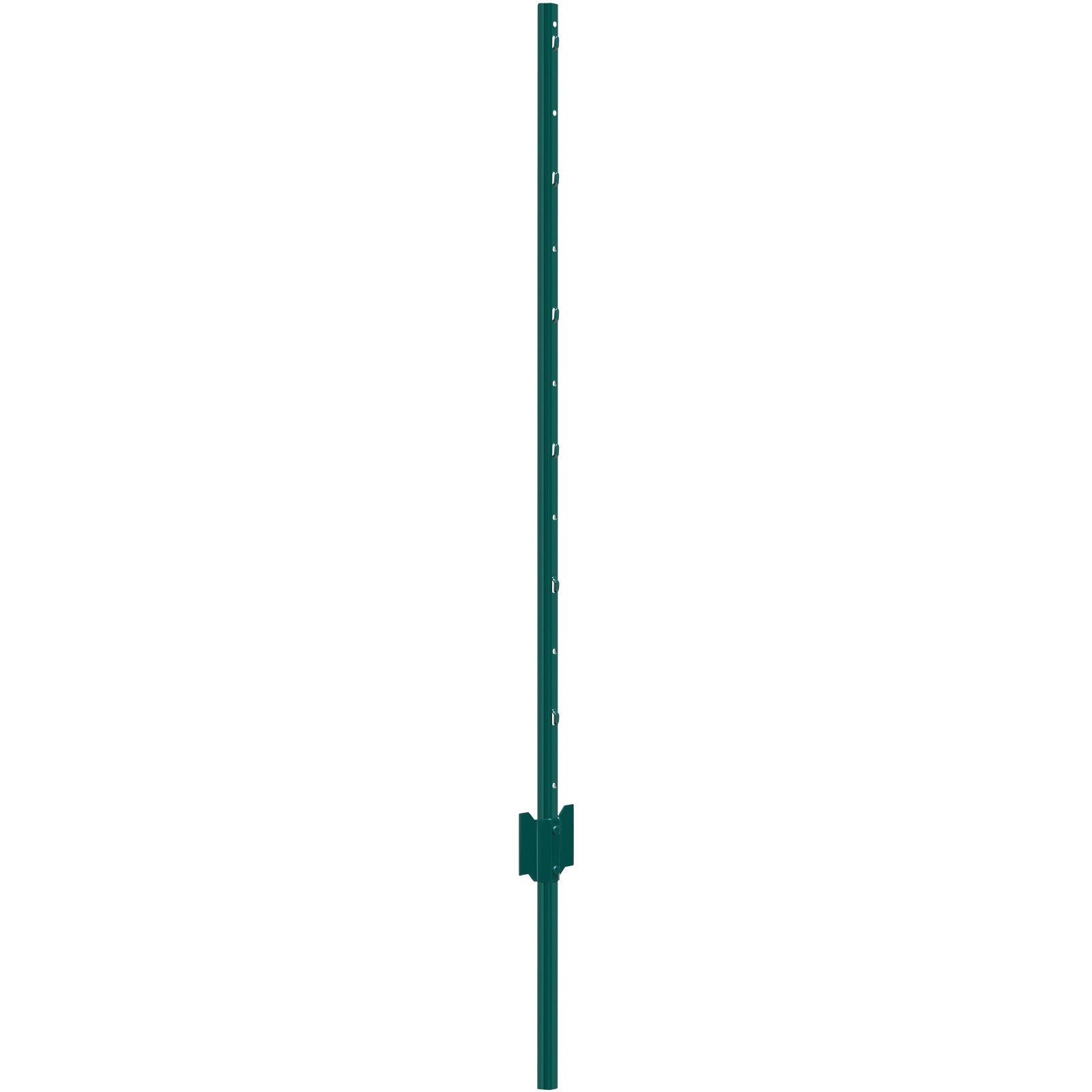 VEVOR 4 Feet Fence Post 10 Pack T-Post Heavy Duty Metal Fence Posts Green 