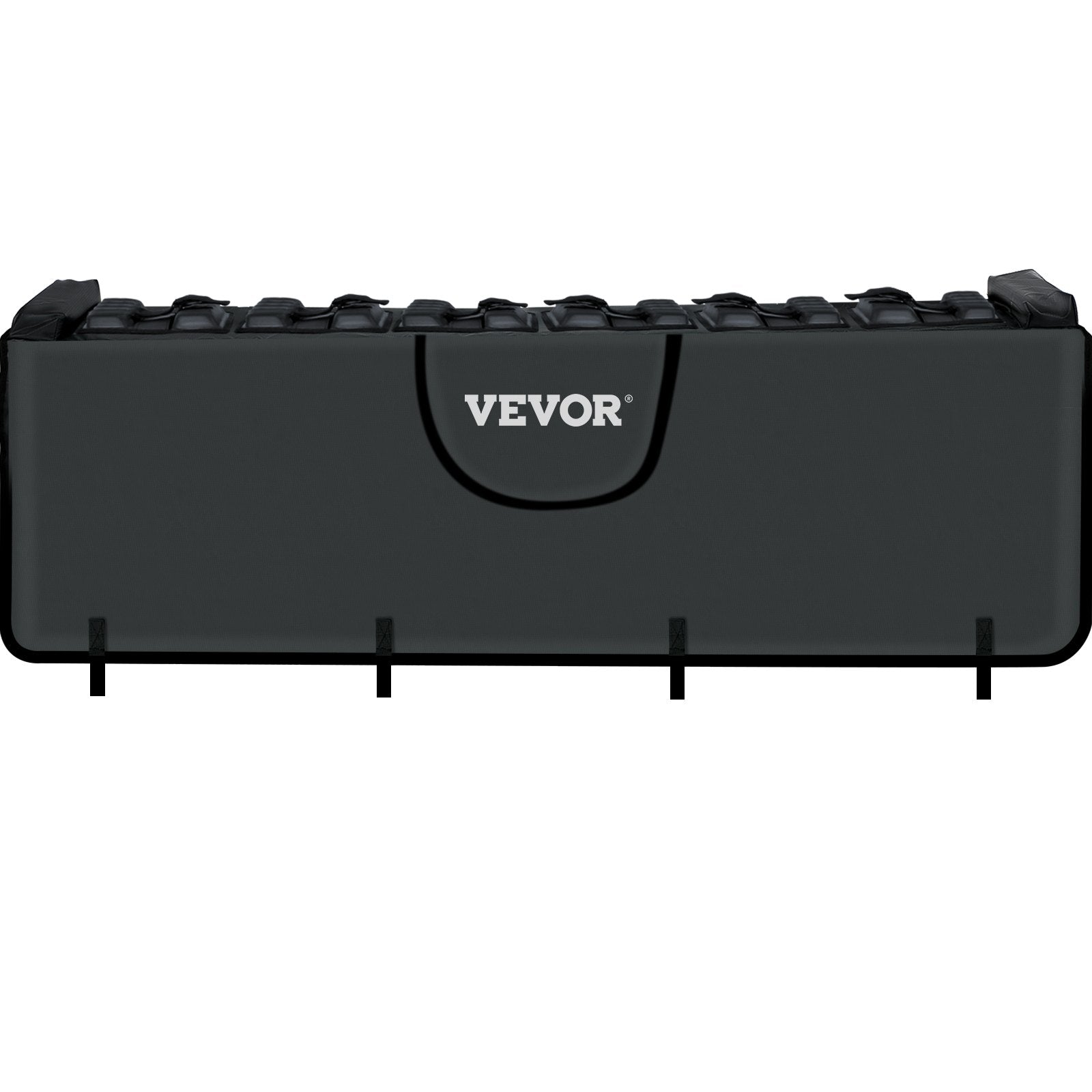 VEVOR Tailgate Pad, 63\" Wide Tailgate Bike Pad, Truck Bike Pad for Carrying up to 6 Bikes, Truck Bed Bike Pad with PVC Outer Layer, Tool Pocket and Straps for Middle & Large Pickup Truck, Upgraded 