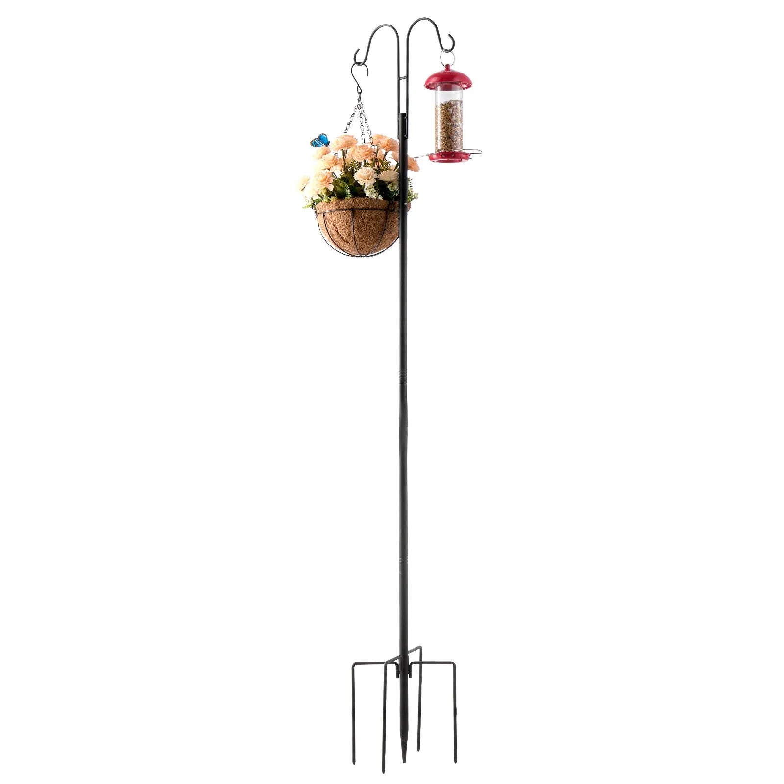 VEVOR Double Shepherds Hook 8 Pack 60 Inch Heavy Duty Bird Feeder Pole
