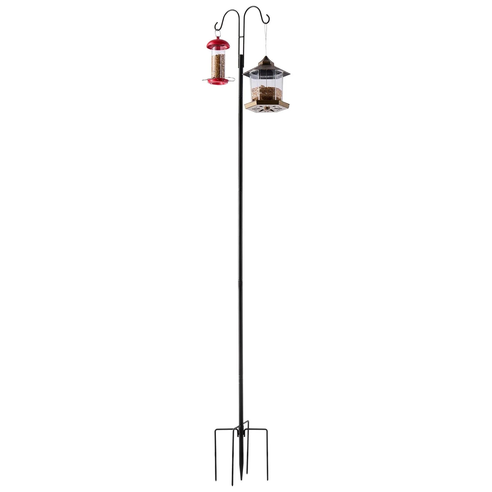 VEVOR Double Shepherds Hook 8 Pack 76 Inch Heavy Duty Bird Feeder Pole