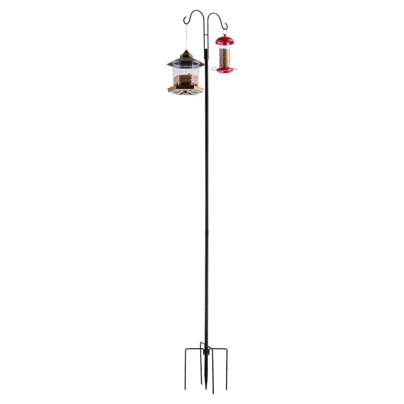 VEVOR Double Shepherds Hook 8 Pack 76 Inch Heavy Duty Bird Feeder Pole