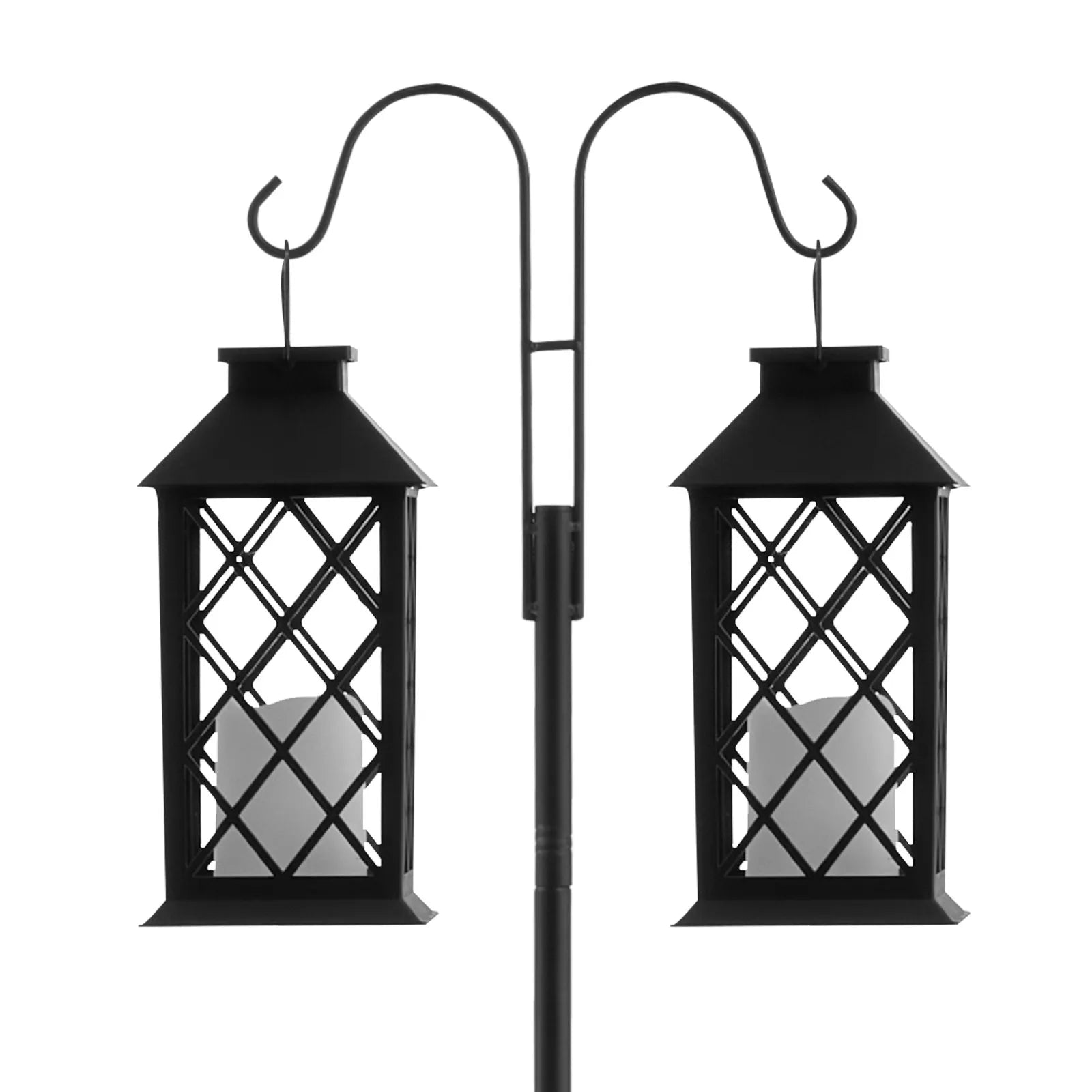 VEVOR Double Shepherds Hook 8 Pack 92 Inch Heavy Duty Bird Feeder Pole