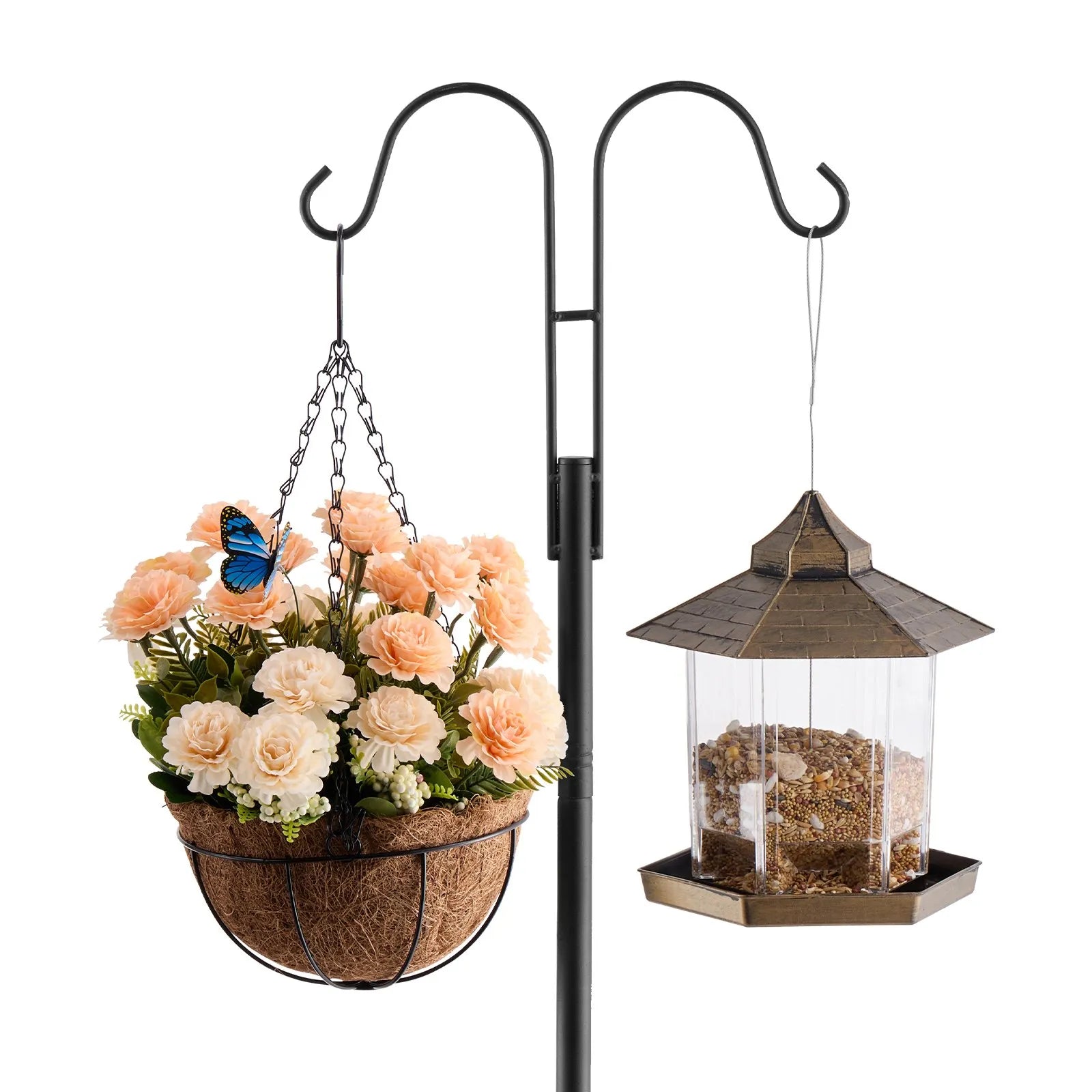 VEVOR Double Shepherds Hook 8 Pack 92 Inch Heavy Duty Bird Feeder Pole