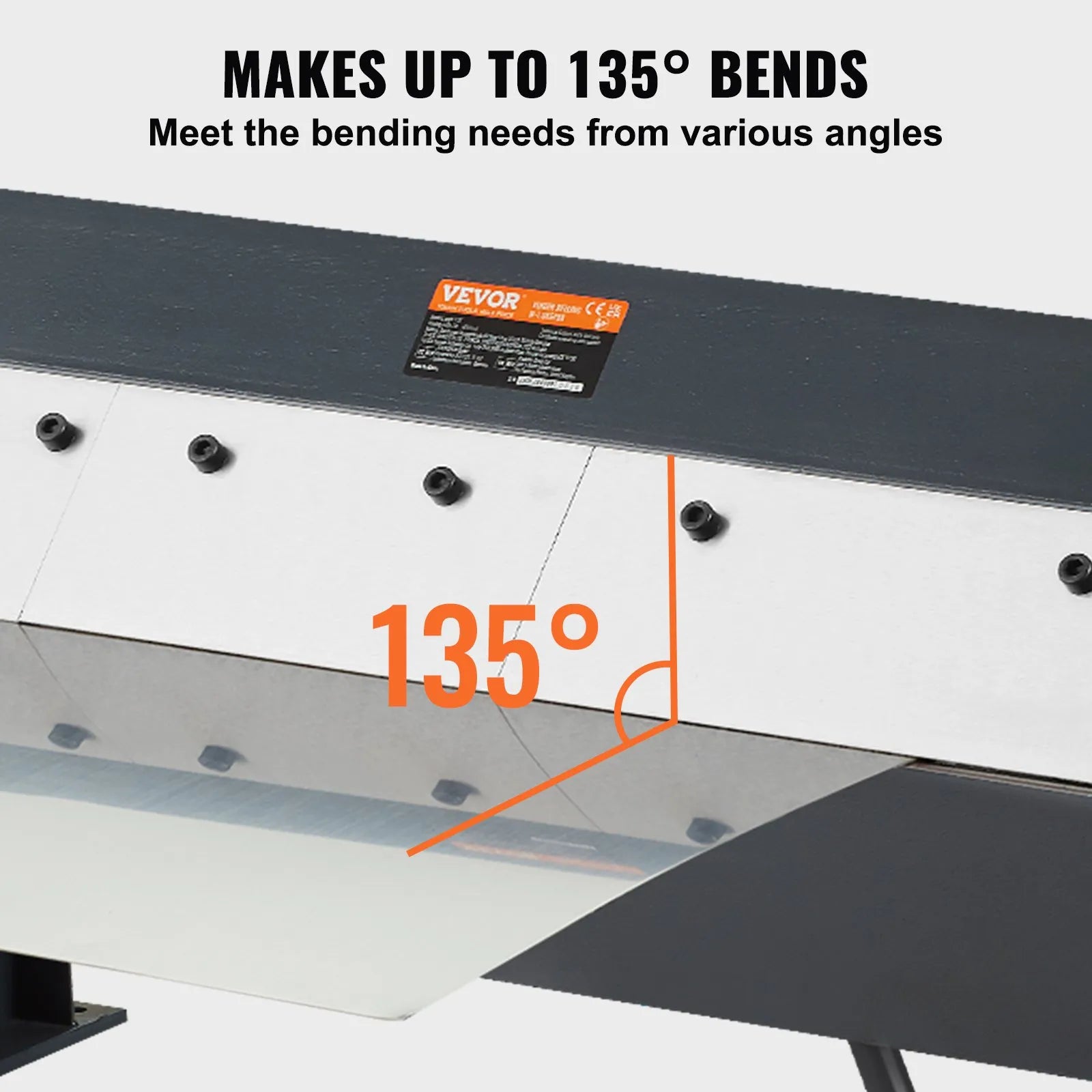 VEVOR Box and Pan Brake, 24-Inch, 0-130 Degrees Sheet Metal Bending Brake, Portable Metal Bender with 20 Gauge Low Carbon Steel 14 Gauge Aluminum Capacity, 5 Adjustable Fingers for Metal Bending