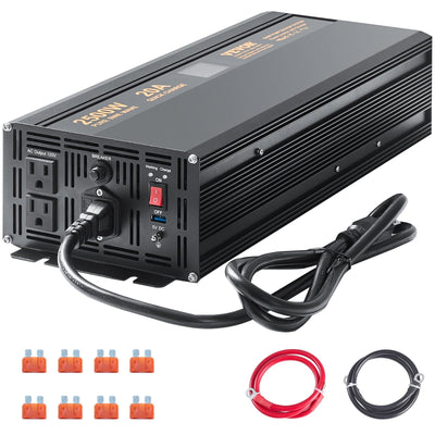VEVOR 2500W Sump Pump Battery Backup System, LCD Display, Auto Switches to Battery Inverter Power for Continuous Sump Pump Operation, Sump Pump Battery Backup Inverter for Emergency and Power Outage 