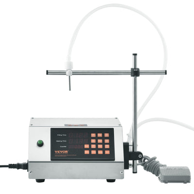 VEVOR Liquid Filling Machine, 5-650ml Filling Capacity, Automatic Bottle Filler Machine, Bottling Machine Peristaltic Pump Digital Control for Milk, Water, Wine, Beverage, Soy Sauce (Single Nozzle) 