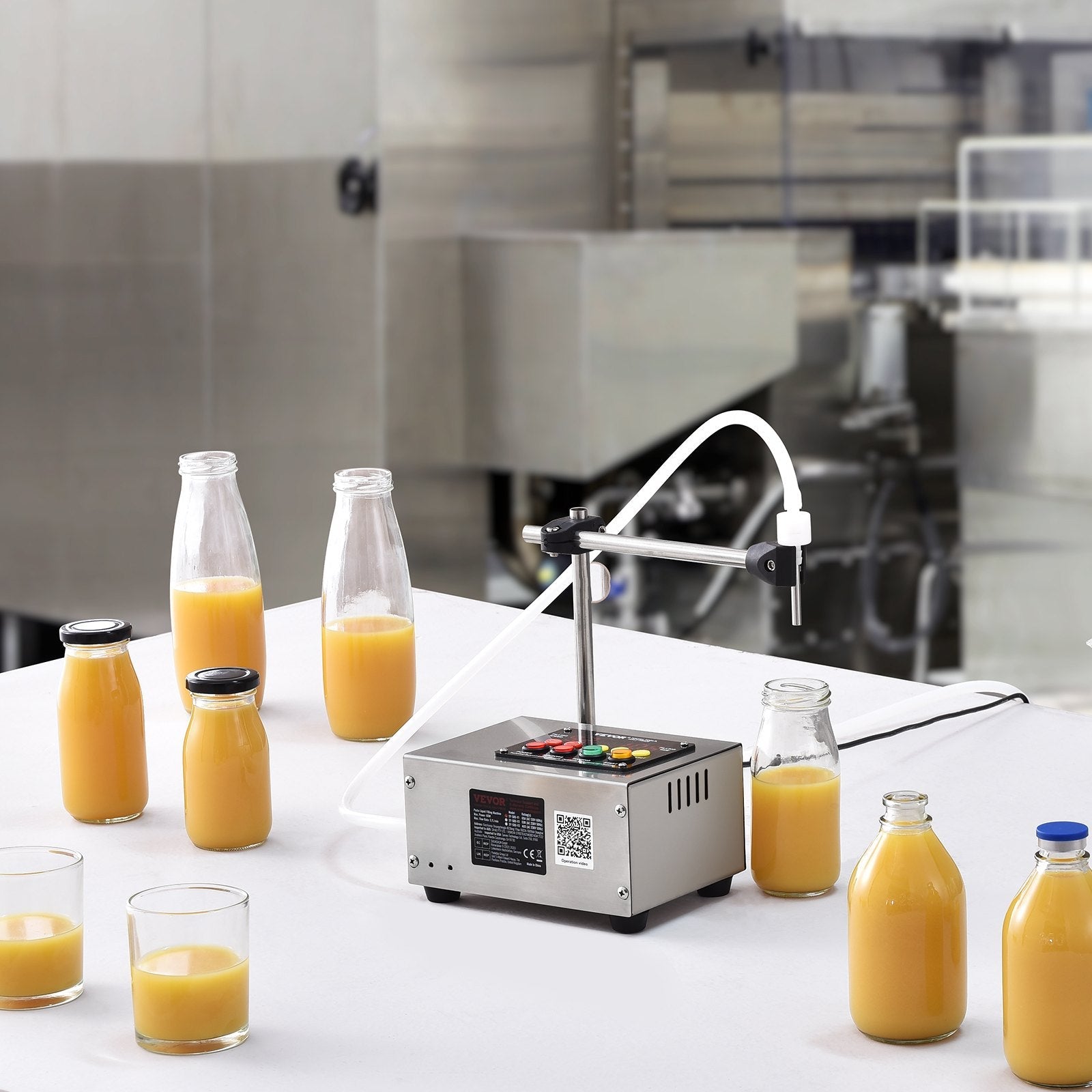 VEVOR Liquid Filling Machine, 10-4000ml Filling Capacity, Automatic Bottle Filler Machine Bottling Machine Digital Control for Milk, Water, Wine, Beverage, Soy Sauce, Vinegar, Alcohol (Single Nozzle) 