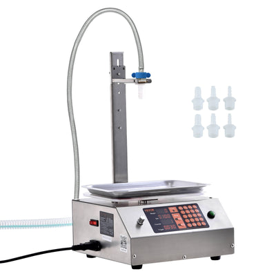 VEVOR Liquid Filling Machine, 30-15000 g Weighing Capacity, Automatic Bottle Filler Machine Bottling Machine Digital Control for Milk, Water, Oil, Wine, Beverage, Detergent, Shampoo (Single Nozzle) 