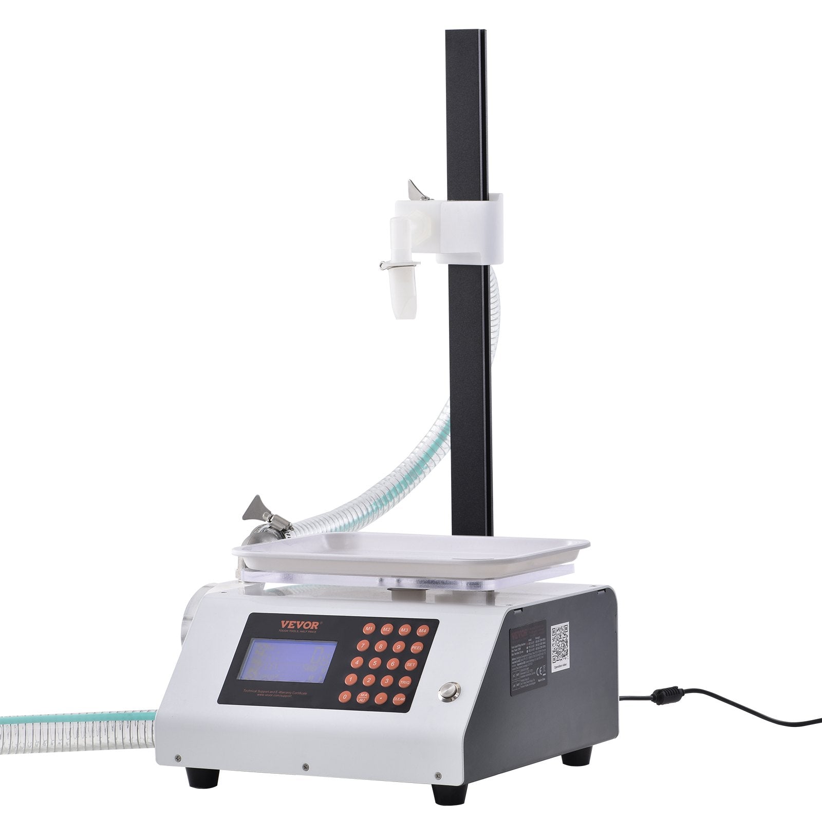 VEVOR Liquid Filling Machine, 50-5000 g Weighing Capacity, Automatic Bottle Filler Machine Bottling Machine Gear Pump Digital Control for Honey, Oil, Wine, Detergent, Viscous Liquids (Single Nozzle) 