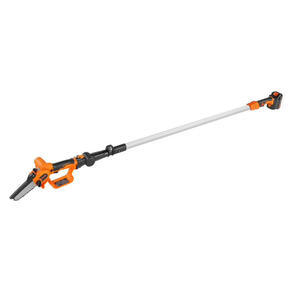 VEVOR 2-in-1 Cordless Pole Saw & Mini Chainsaw, 20V 4Ah Battery Pole Chainsaw, 5" Cutting Capacity 8 ft Reach Pole Saw for Branch Cutting & Tree Trimming (Battery and Blade Cover Included) 