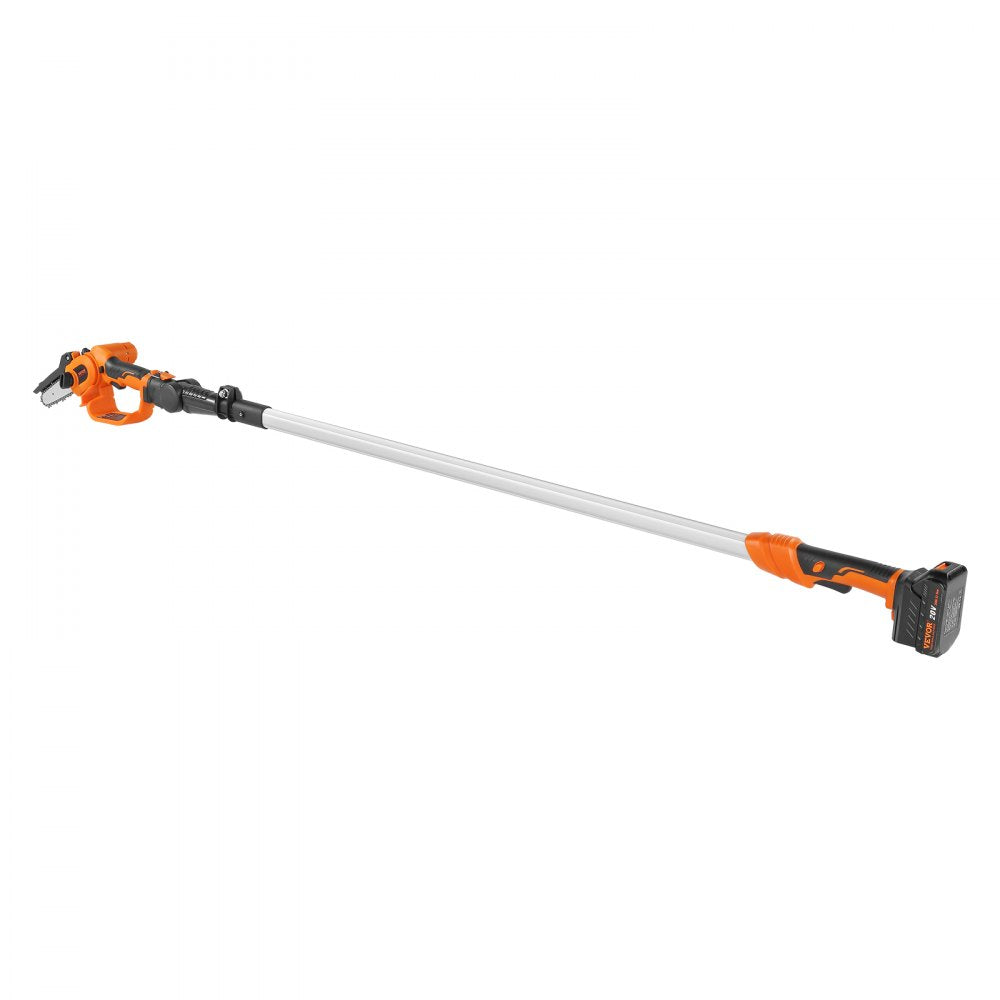 VEVOR 2-in-1 Cordless Pole Saw & Mini Chainsaw, 20V 4Ah Battery Pole Chainsaw, 5" Cutting Capacity 8 ft Reach Pole Saw for Branch Cutting & Tree Trimming (Battery and Blade Cover Included) 