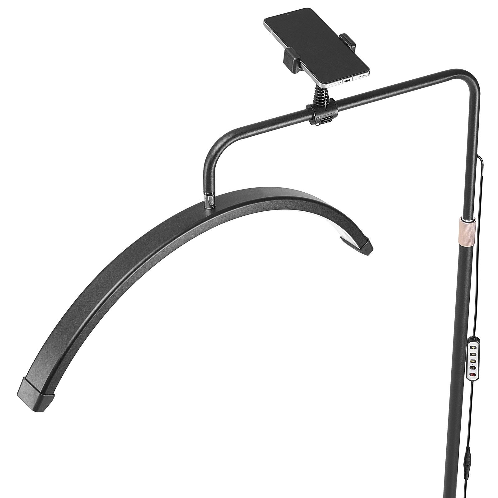 Half Moon Light for Esthetician 23inch Dimmable LED Floor Lamp Lash Light Arched 