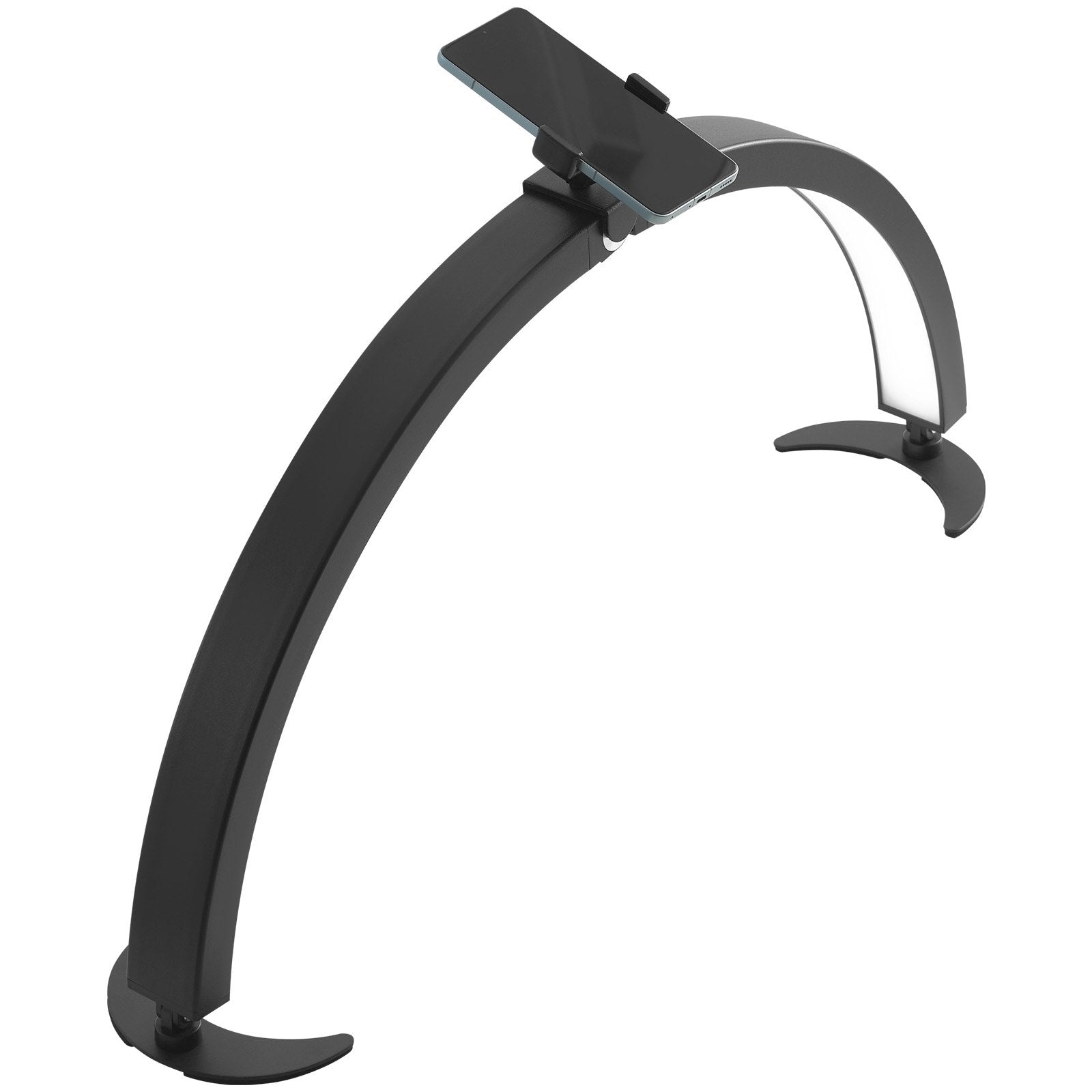 Nail Desk Light 40 W Half Moon Desk Lamp with Phone Holder Adjustable Brightness 