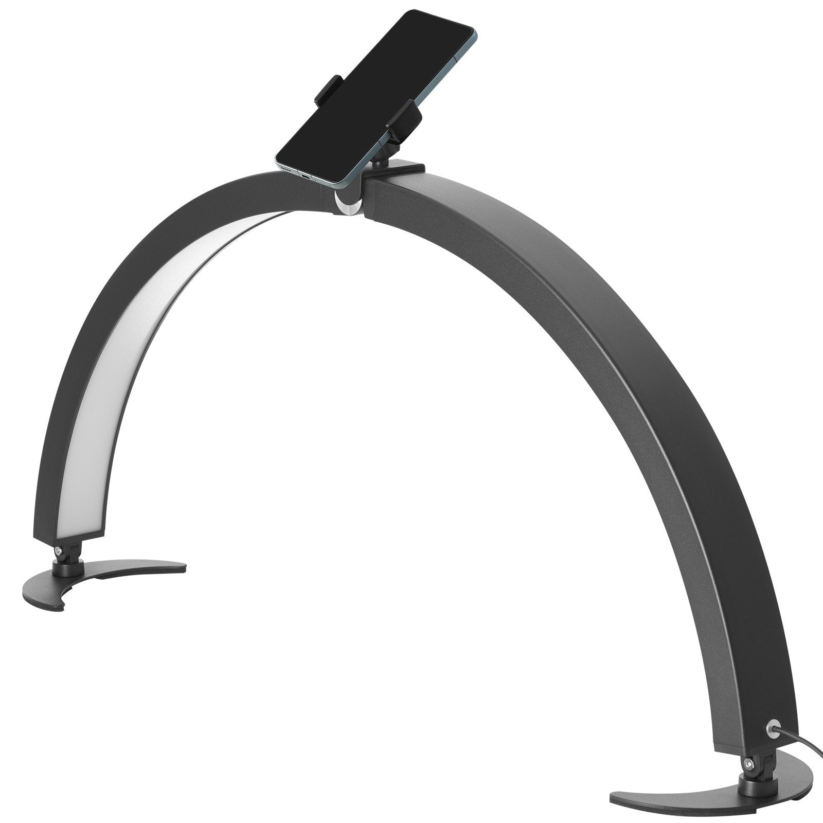Nail Desk Light 40 W Half Moon Desk Lamp with Phone Holder Adjustable Brightness 