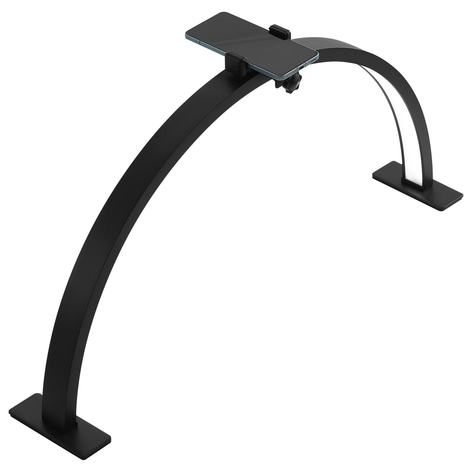 Nail Desk Light 30 W Half Moon Desk Lamp with Phone Holder Adjustable Brightness 