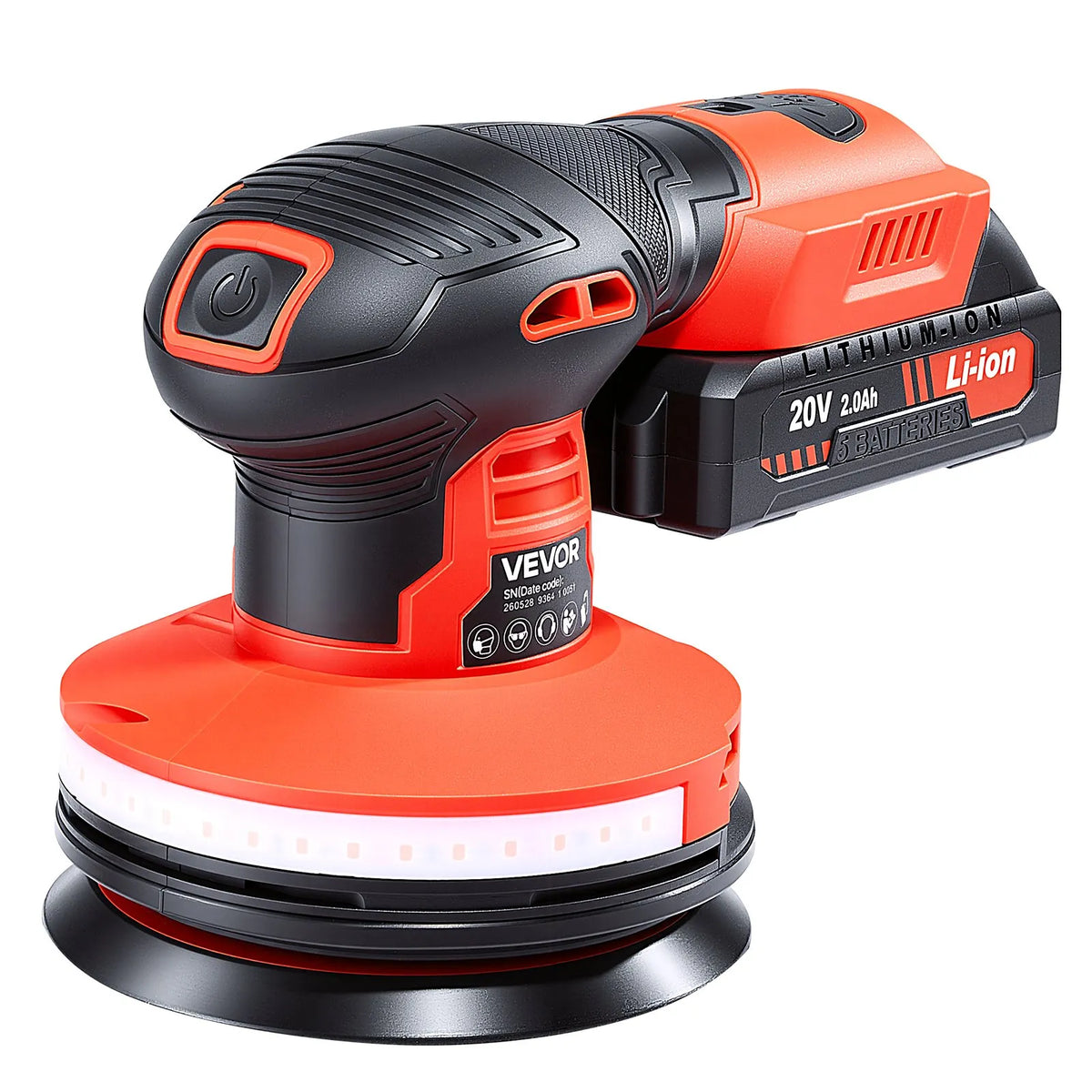 5" Cordless Random Orbital Sander, 300W Brushless, 7-Speed