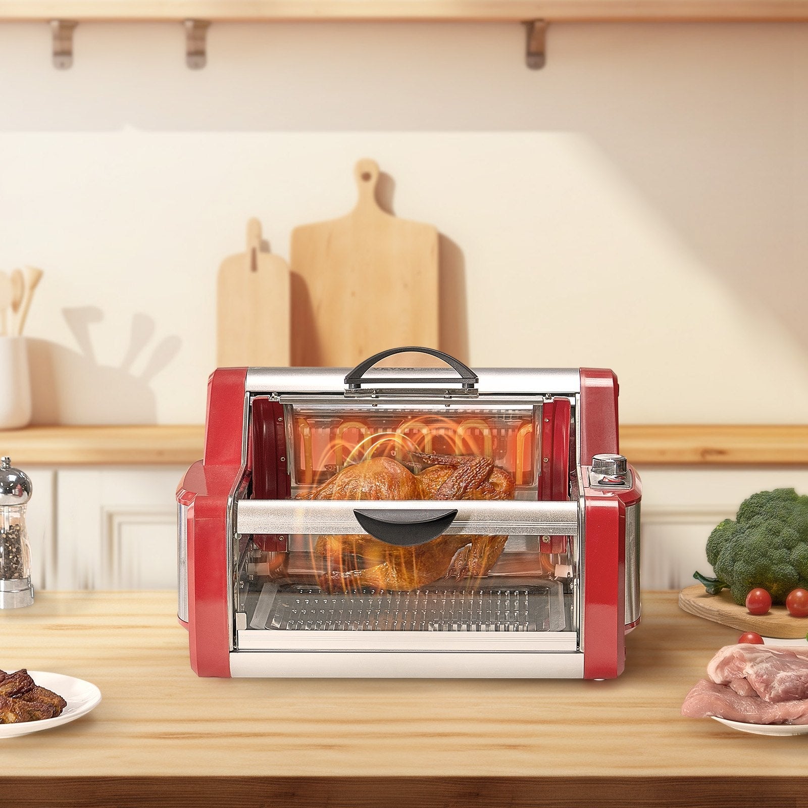 VEVOR Stainless Steel Shawarma Grill Machine Electric Gyro Rotisserie Doner 
