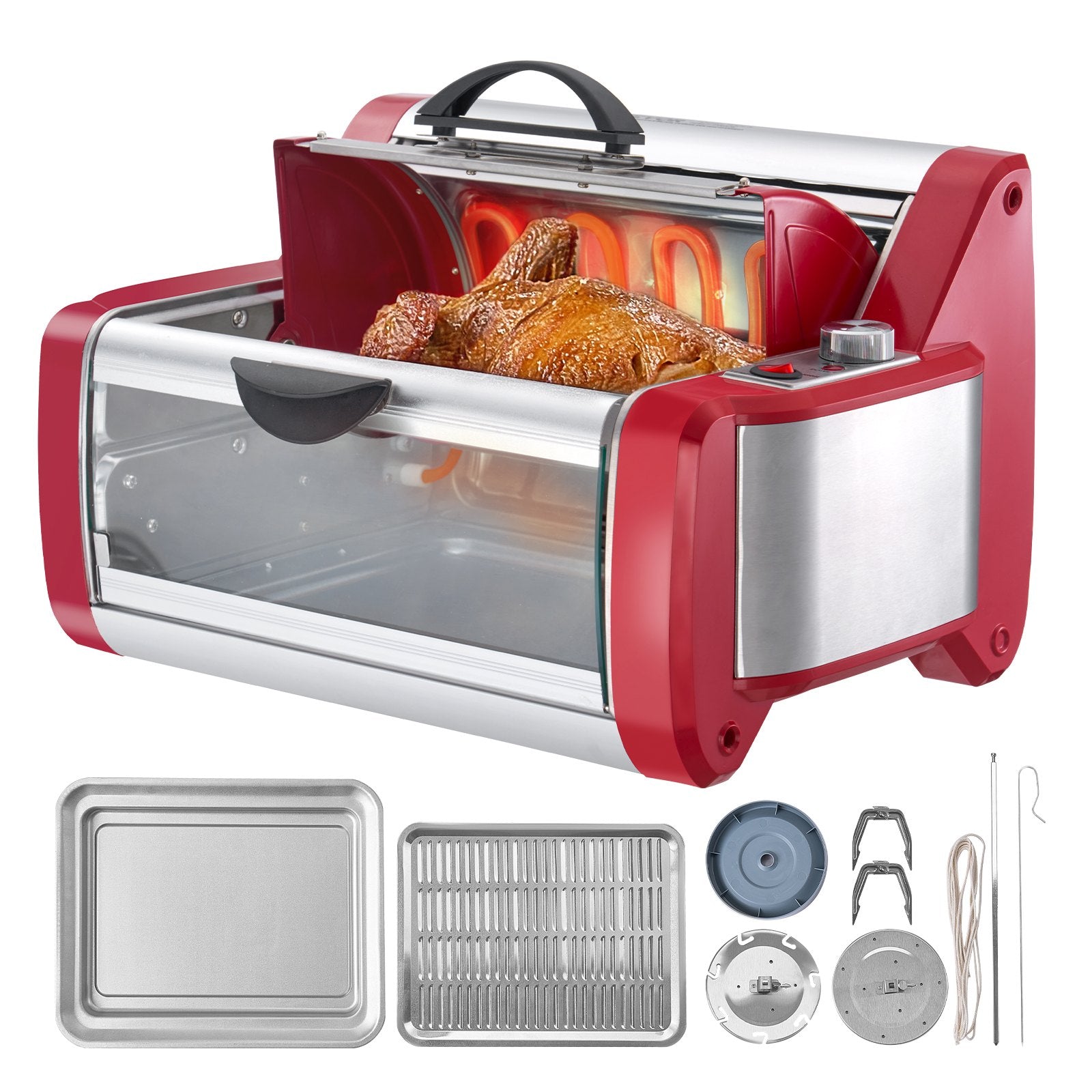 VEVOR Stainless Steel Shawarma Grill Machine Electric Gyro Rotisserie Doner 