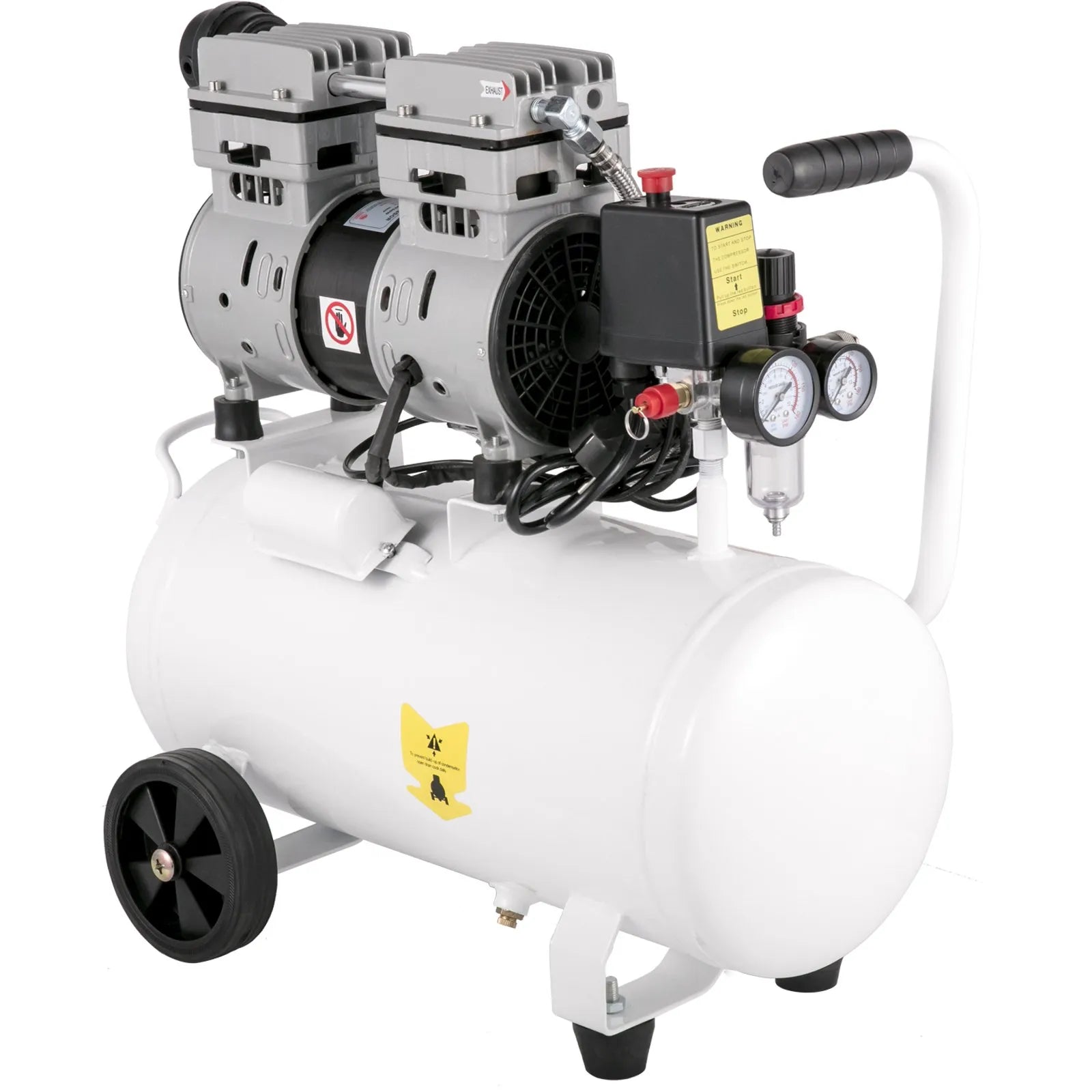VEVOR Air Compressor 6.6 Gallon, Portable Air Compressor 1 HP, Oil Free Air Compressor Steel Tank 750W,  Pancake Air Compressor 115 PSI, Ultra Quiet Compressor for Home Repair, Tire Inflation